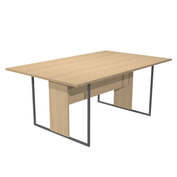 Scrivania singola Essence - 120 x 80 cm - Rovere - Gamba antracite