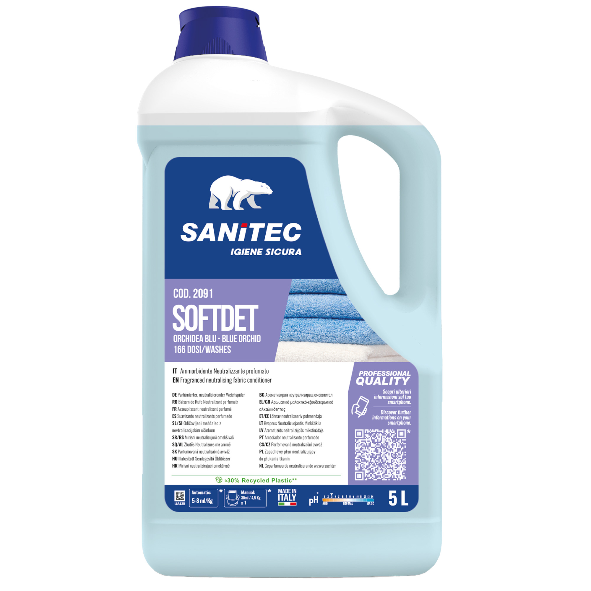 Ammorbidente Softdet - 5 L - orchidea blu - Sanitec