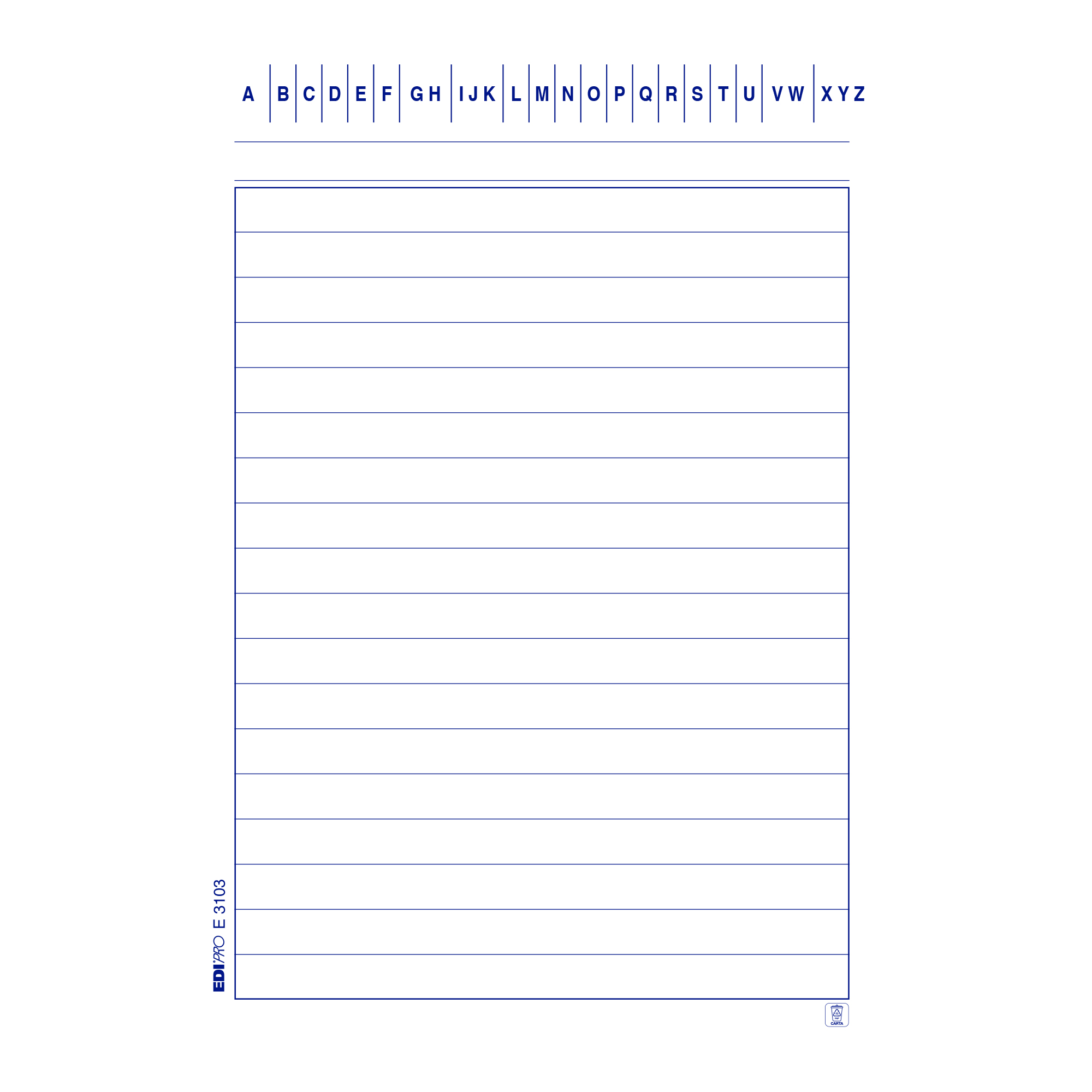 Schede in cartoncino rigate - 10,5 x 15 cm verticale - Edipro - conf. 100 pezzi