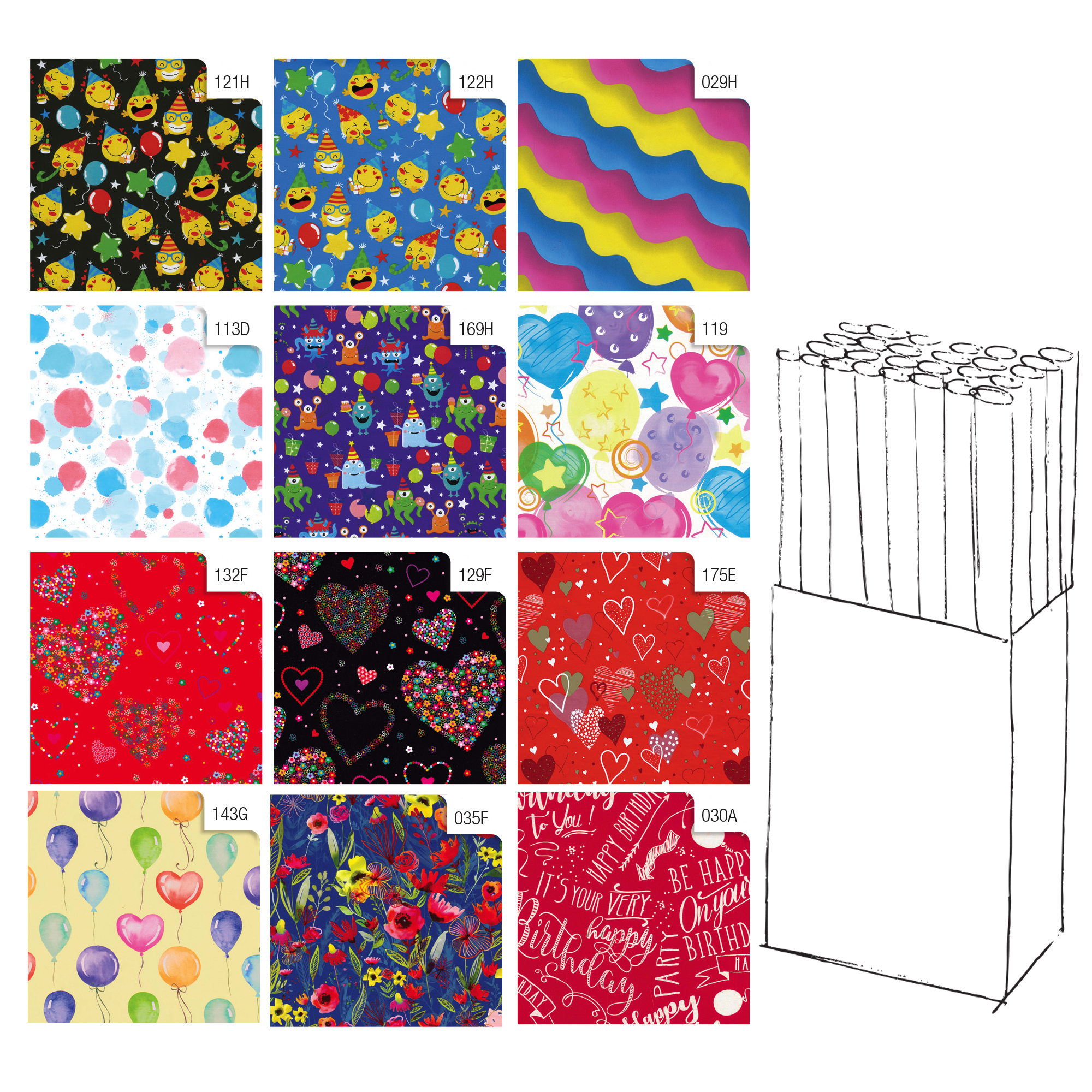 Rotolo carta regalo Fantasia - 2 x 0,70 m - Rex Sadoch