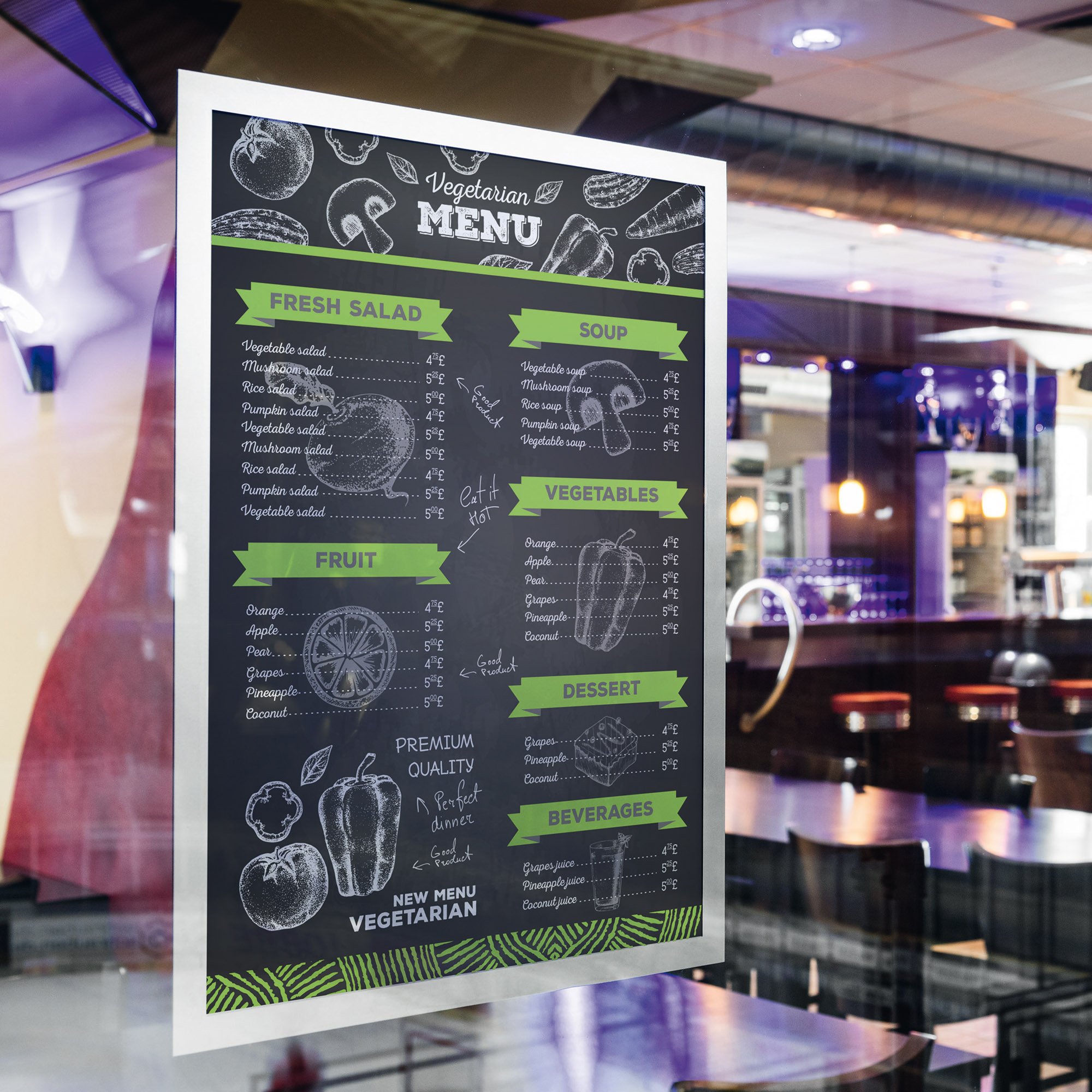 Cornice Duraframe Sun - A3 - 29,7 x 42 cm - argento - Durable