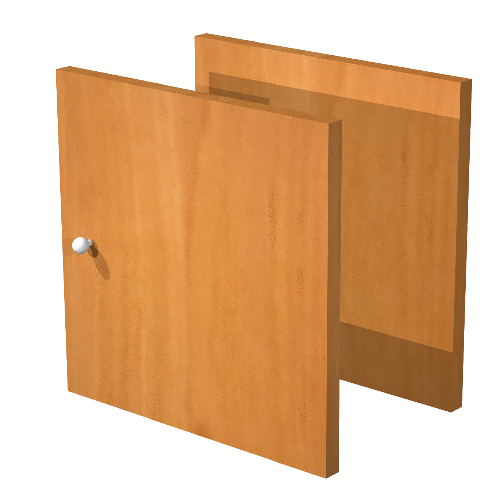 Coppia ante Rainbow - 32,2x32,1 cm - per libreria - noce chiaro