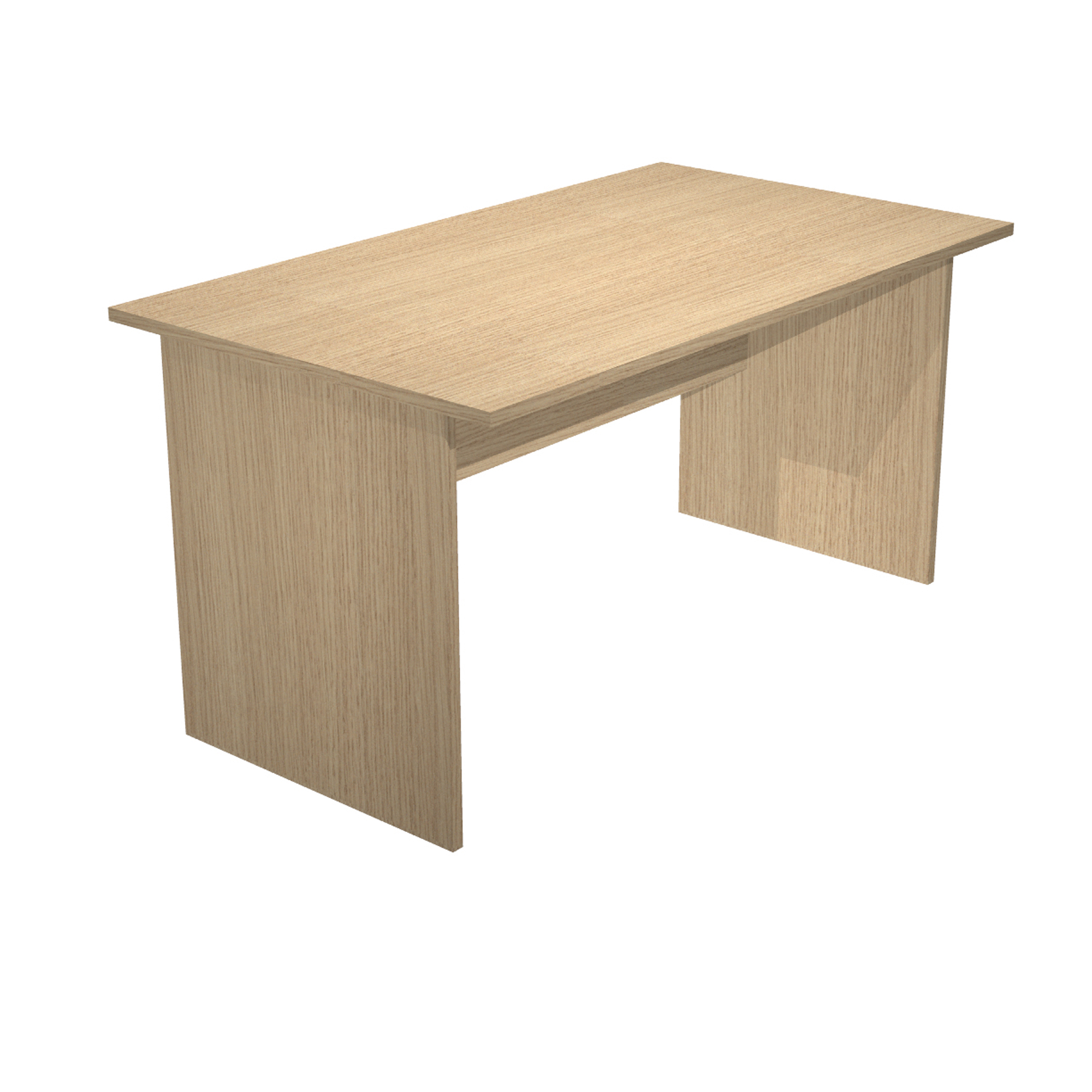 Scrivania Easy - lineare - 140 x 80 x 72 cm - rovere