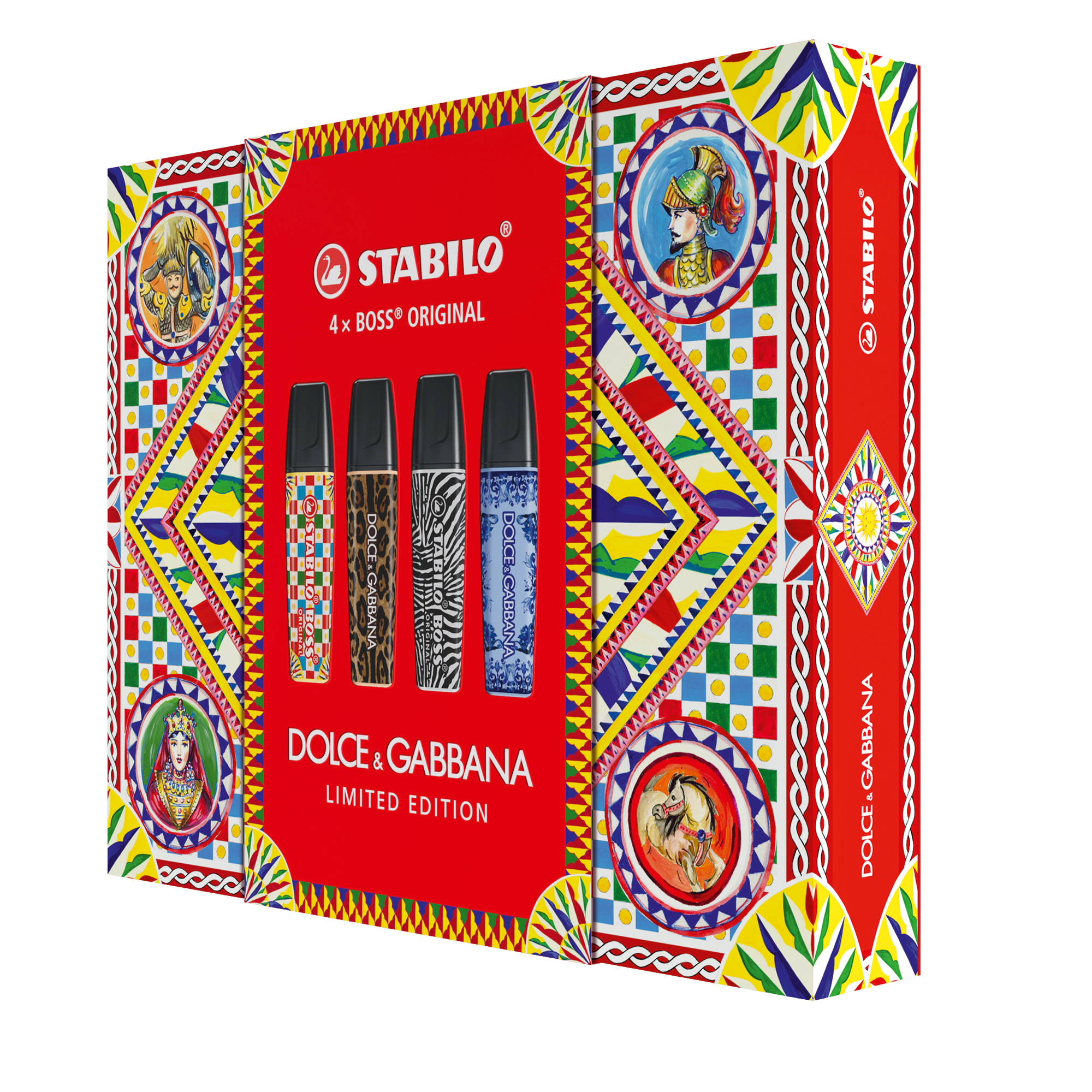 Stabilo Boss Original per Dolce&Gabbana - colori assortiti –  Edizione Limitata - Stabilo - cofanetto 4 evidenziatori