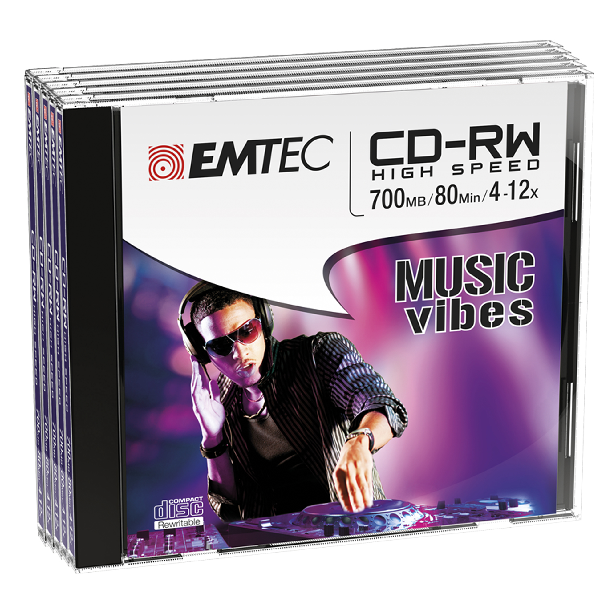 Emtec - CD-RW - ECOCRW80512JC - 80min/700mb