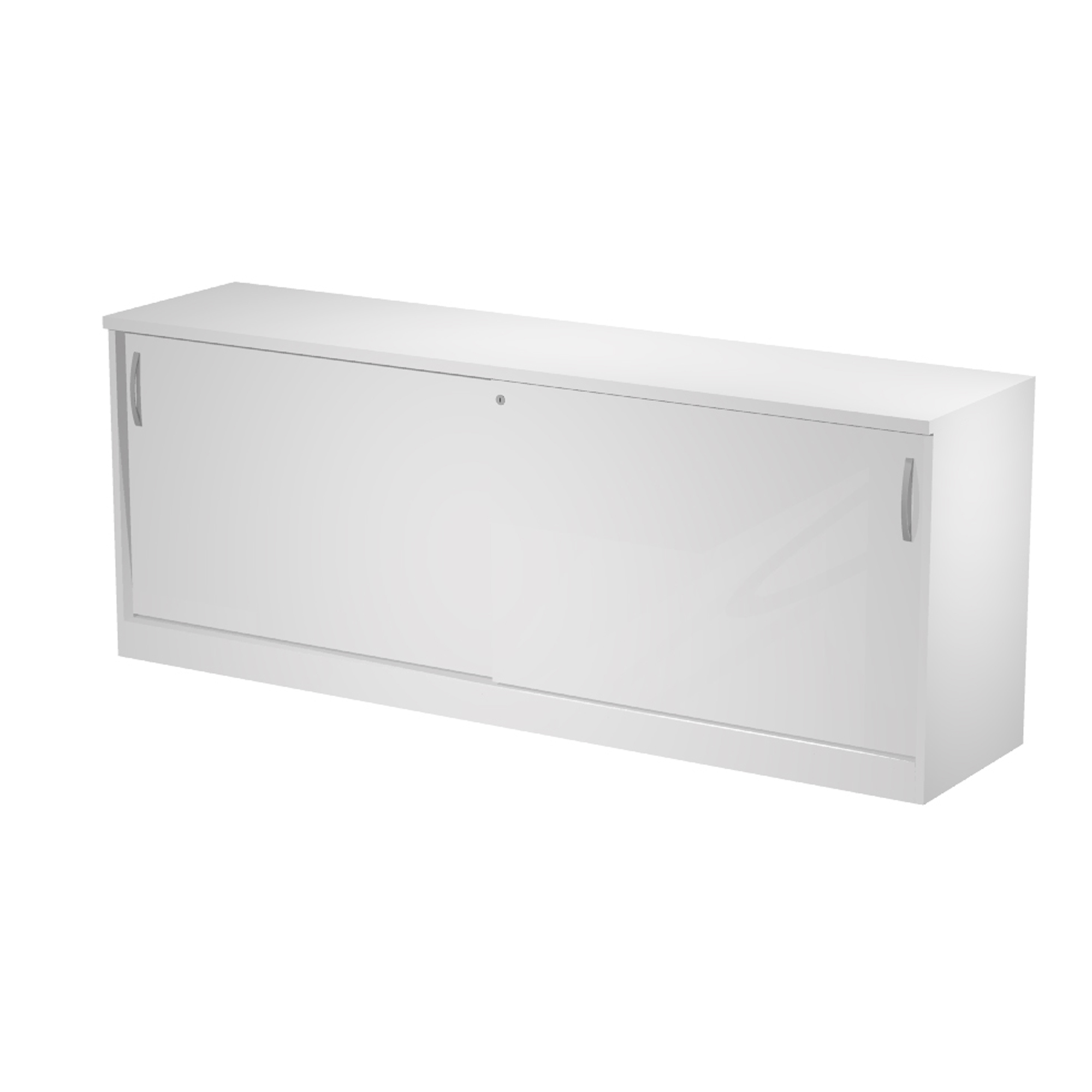 Mobile Agorà - basso - con ante scorrevoli - 185 x 46 x 73 cm - bianco