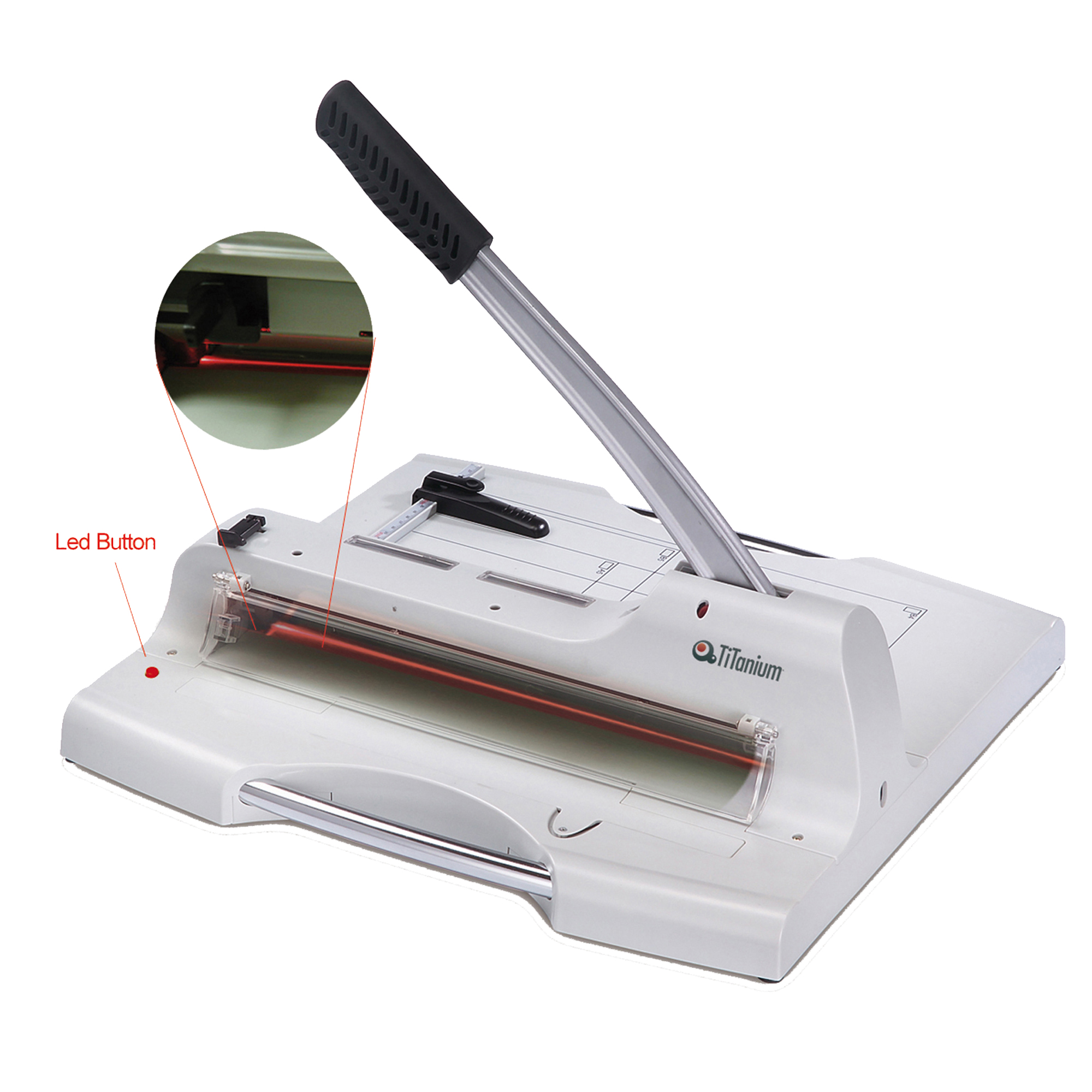 Taglierina a leva alti spessori 3949 - con blocca lama - 45,9 x 50,3 x 50,8 cm - 360 mm (A4) - 50 fogli - grigio - Titanium