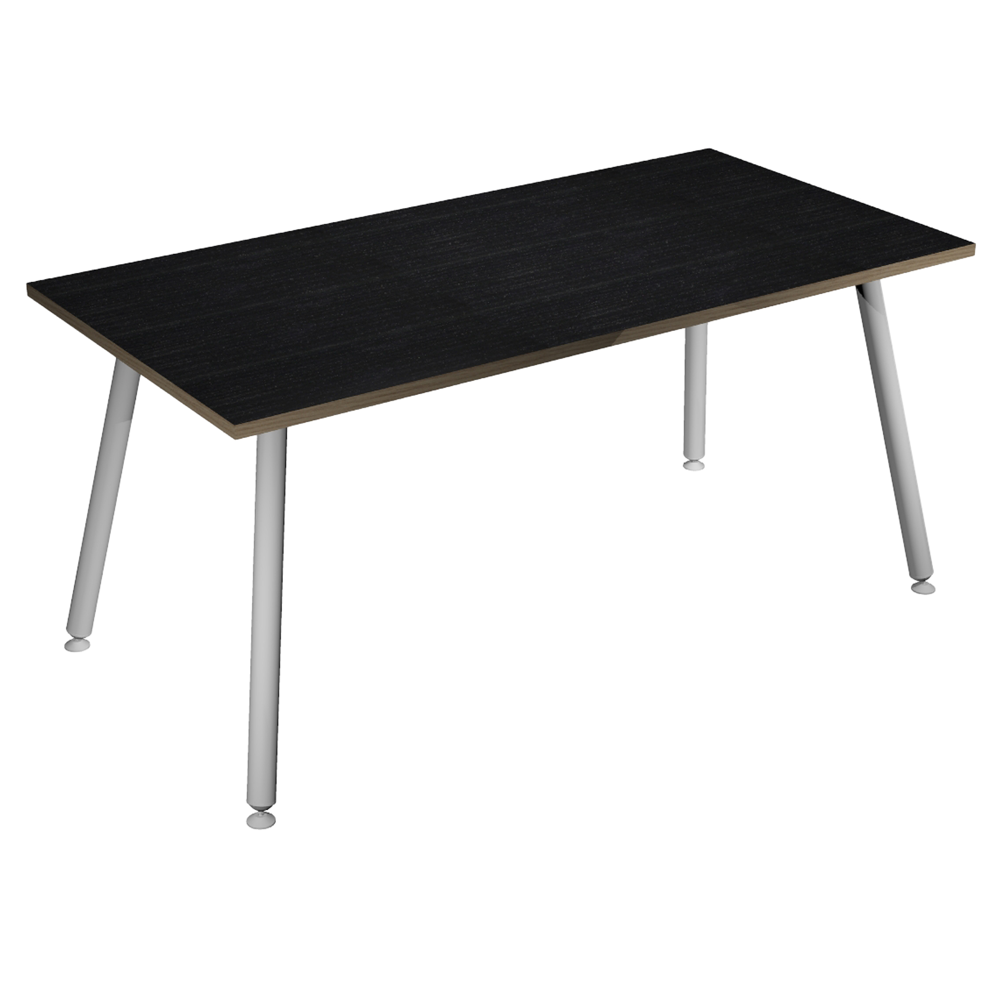 Scrivania Skinny Metal - 120 x 80 x H 74,4 cm - bianco / nero venato