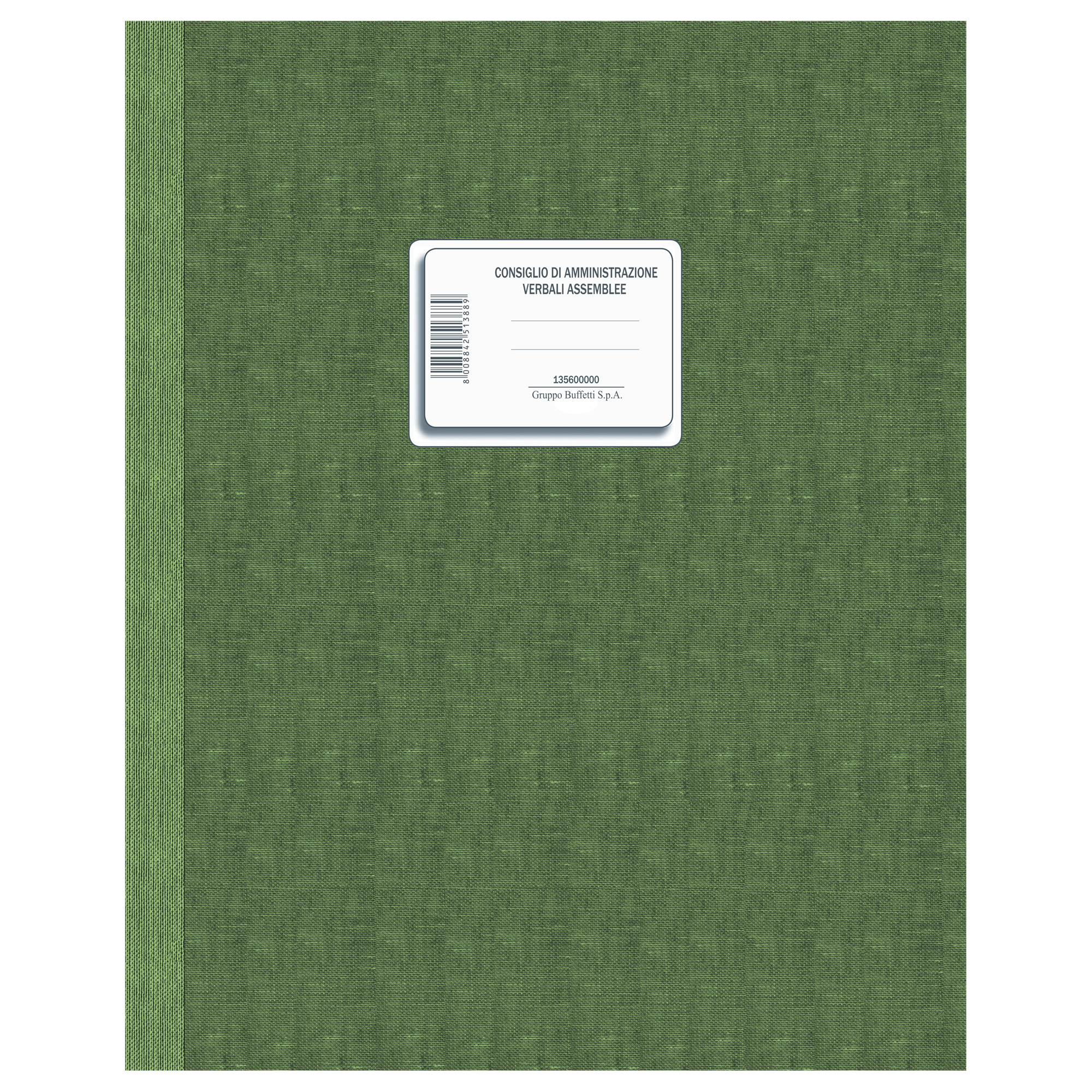 Registro Verbali Consiglio Amministrazione - 96 pagine numerate - uso bollo - 31 x 24,5 cm - DU135600000 - Data Ufficio