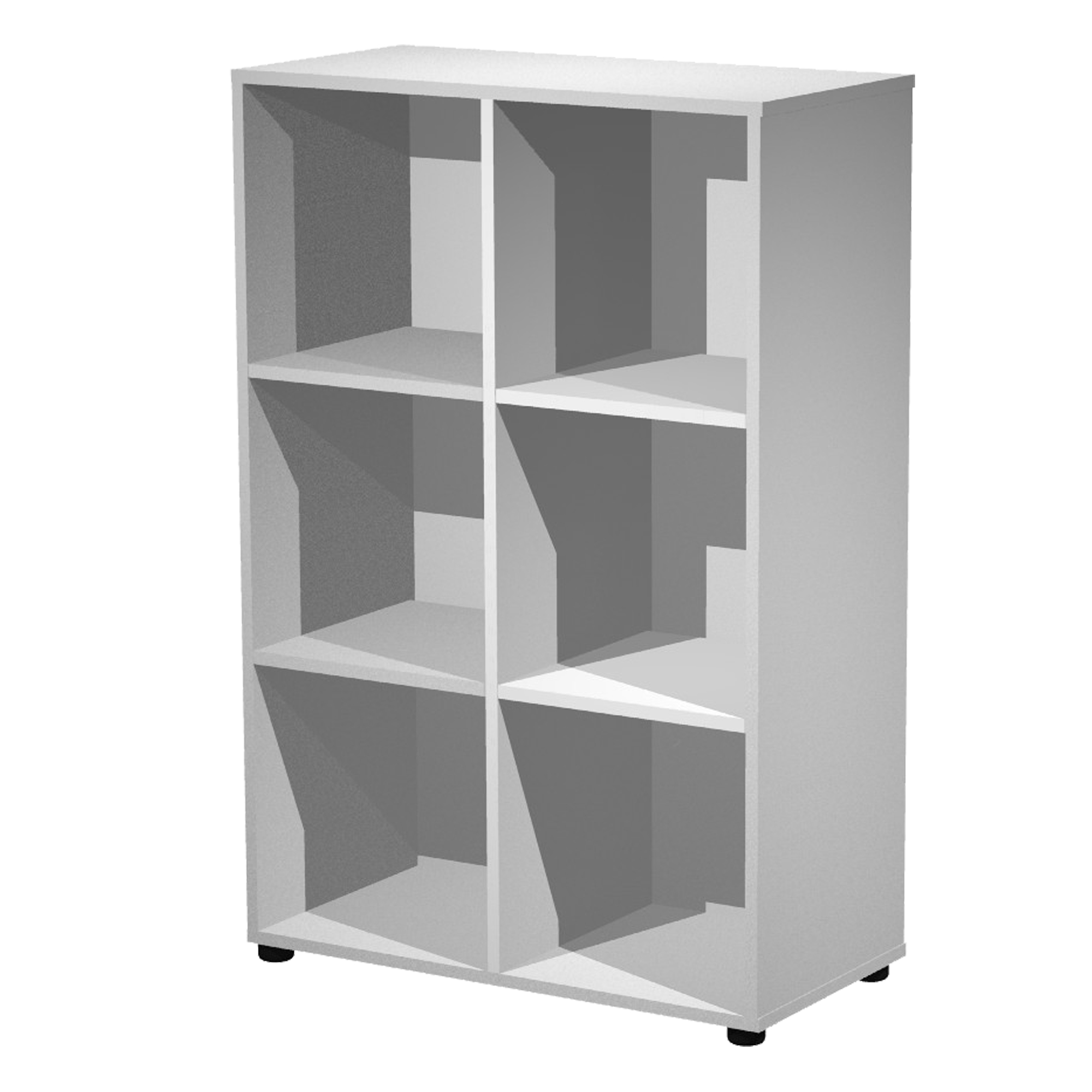 Contenitore Maxi Rainbow - 6 caselle a giorno - 80 x 40 x 120,6 cm - grigio