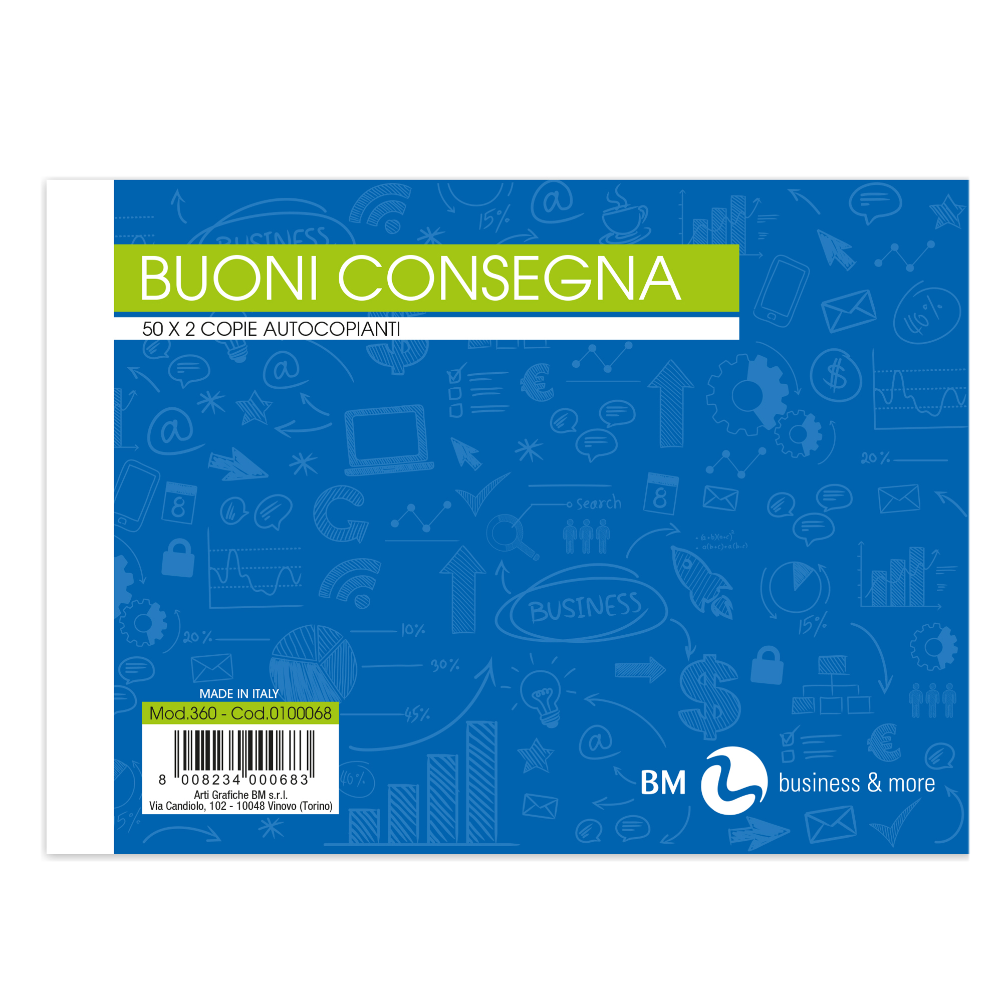 Blocco buoni di consegna - 50 fogli x 2 copie ricalcanti - 165 x 120 mm - BM