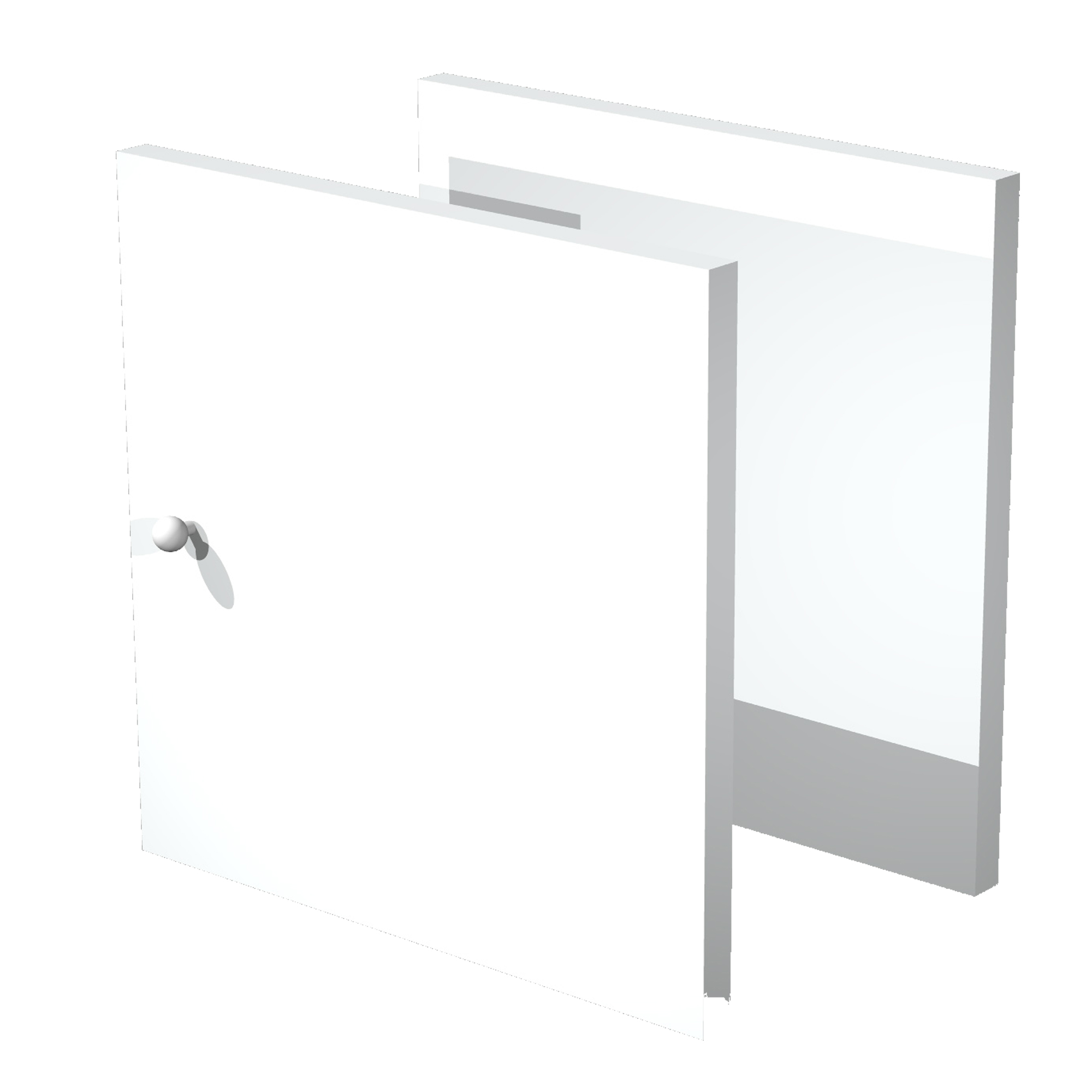 Coppia ante Rainbow - 32,2x32,1 cm - per libreria - bianco