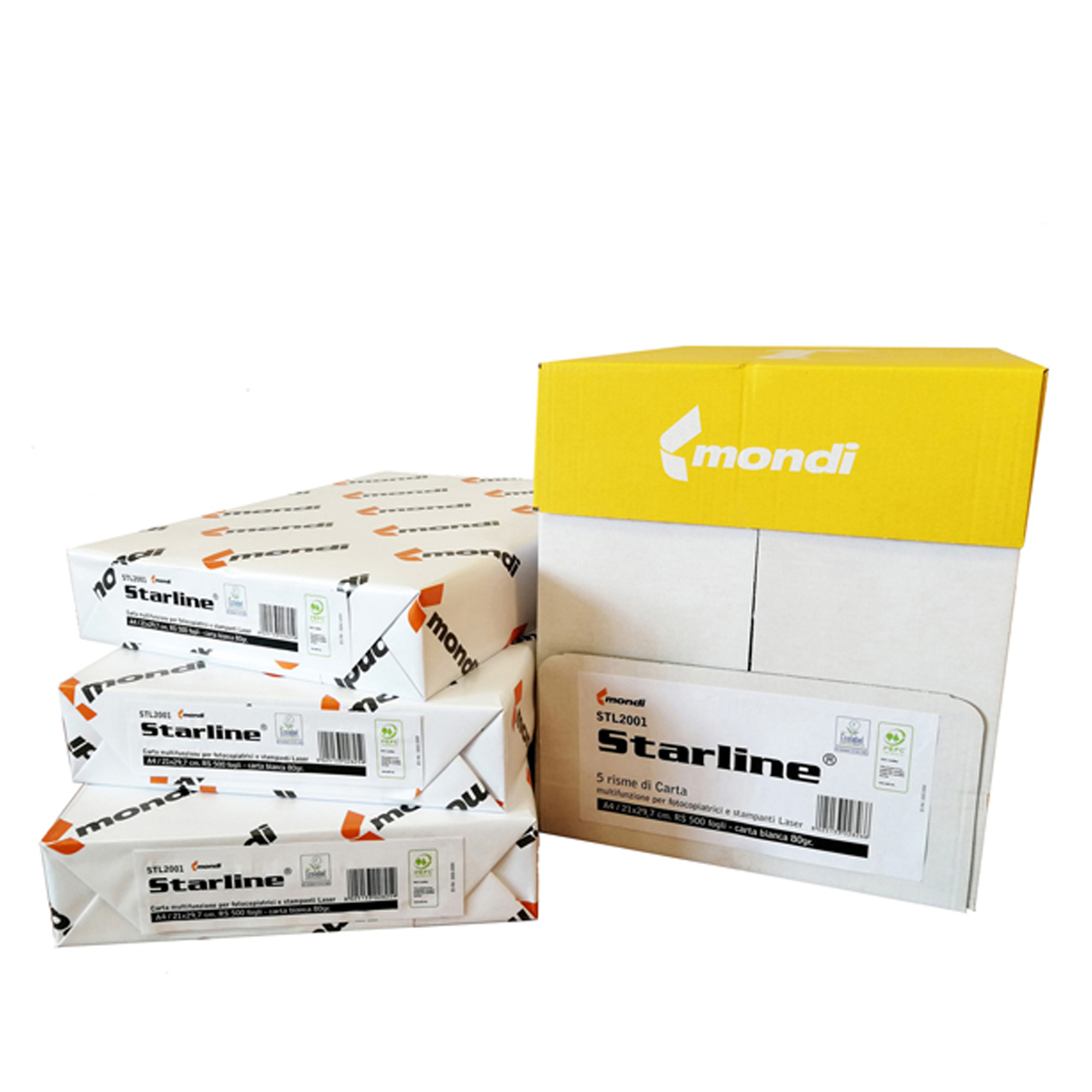 Carta bianca Starline - A4 - 80 gr - risma da 500 fogli - ordine drop max 25 risme