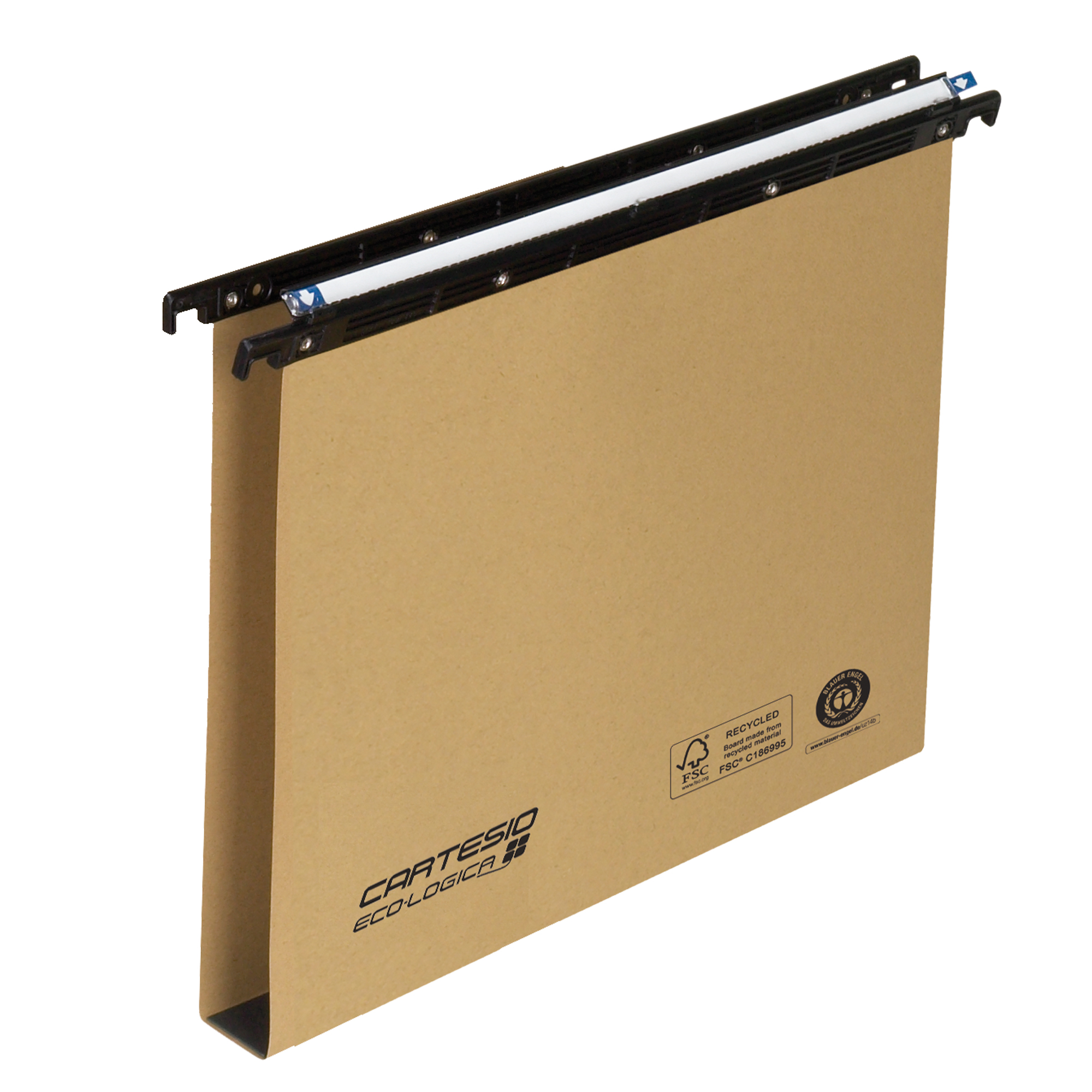 Cartella sospesa Cartesio Eco-logica - cassetto - 33 cm - fondo U - 31,3 x 25 cm - avana - Bertesi