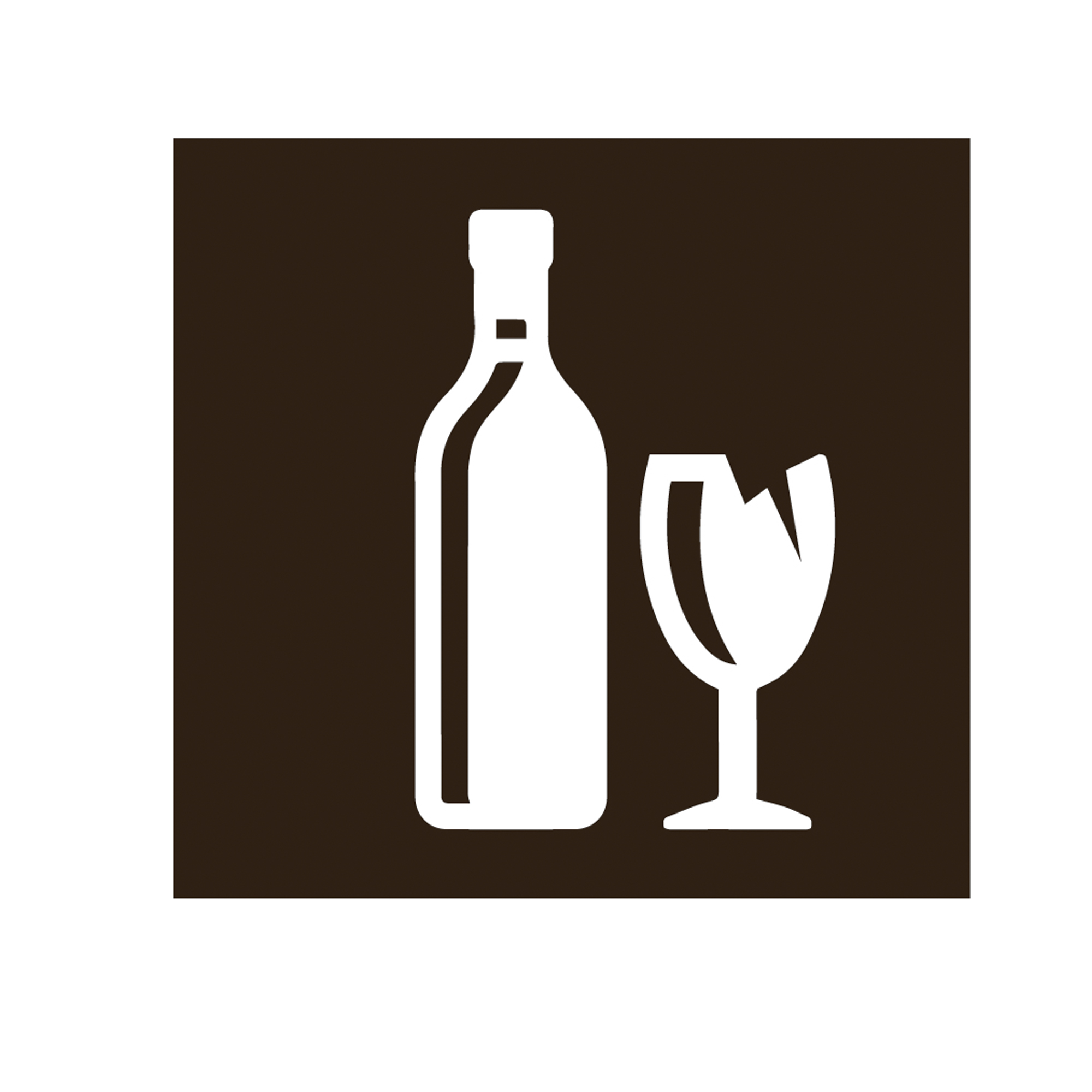 Etichetta adesiva raccolta differenziata - con icona "VETRO" - 120 x 130 mm - vinile - bianco opaco - Medial