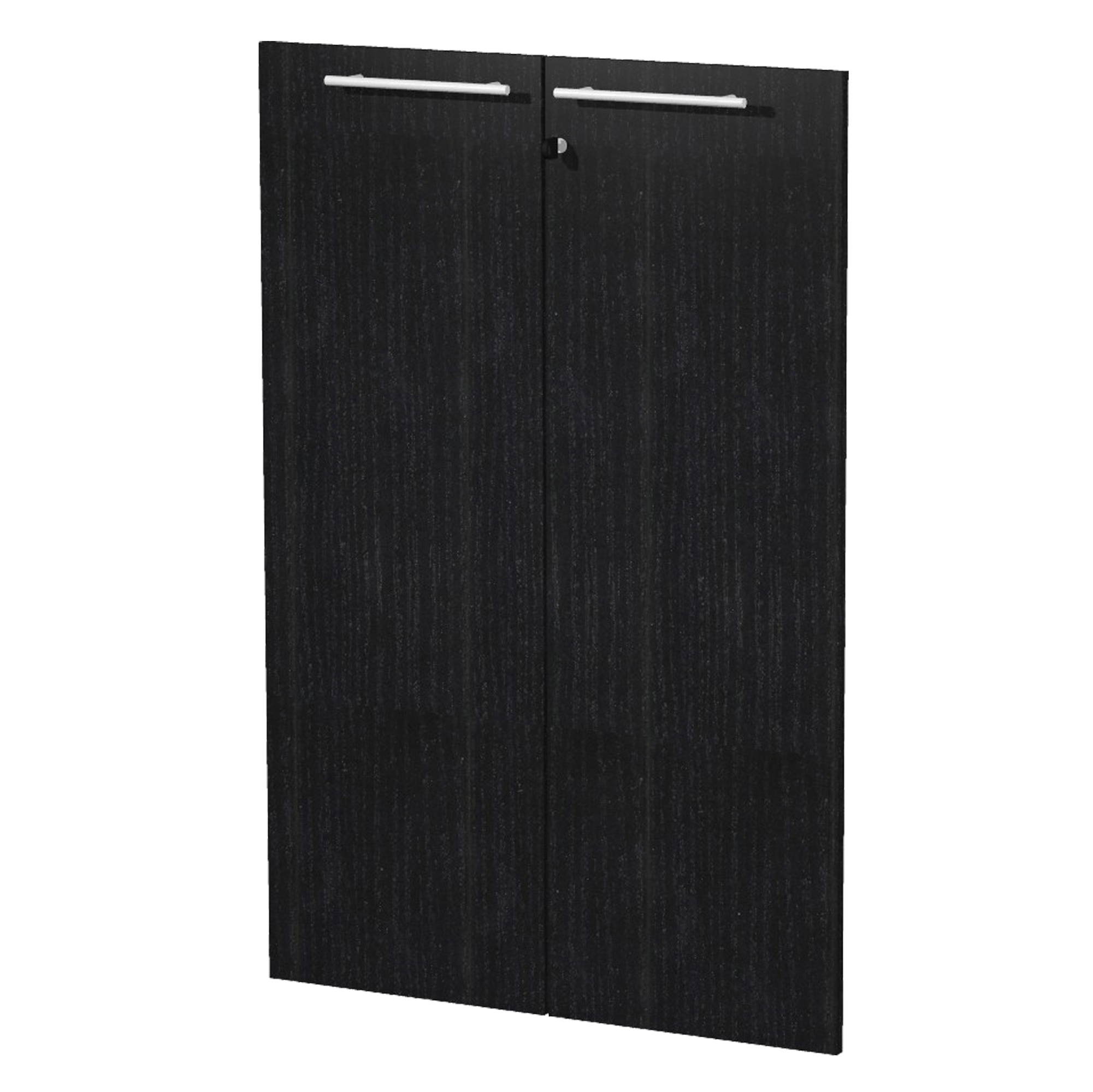 Coppia ante Prestige - per mobile medio - 80 x 115,4 cm - spessore 18 mm - melaminico - nero venato