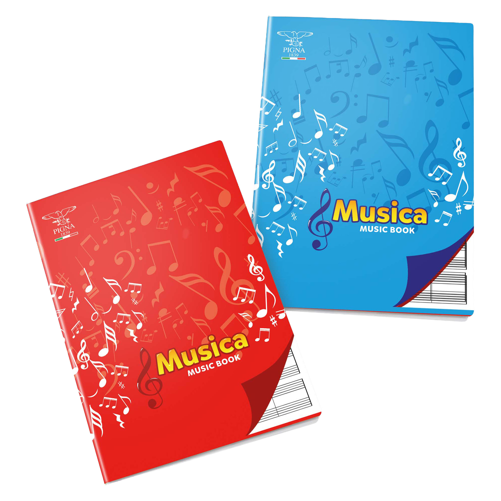 Maxiquaderno Musica - 21x29,7cm - 12 pentagrammi - 32 fogli - 100gr - Pigna