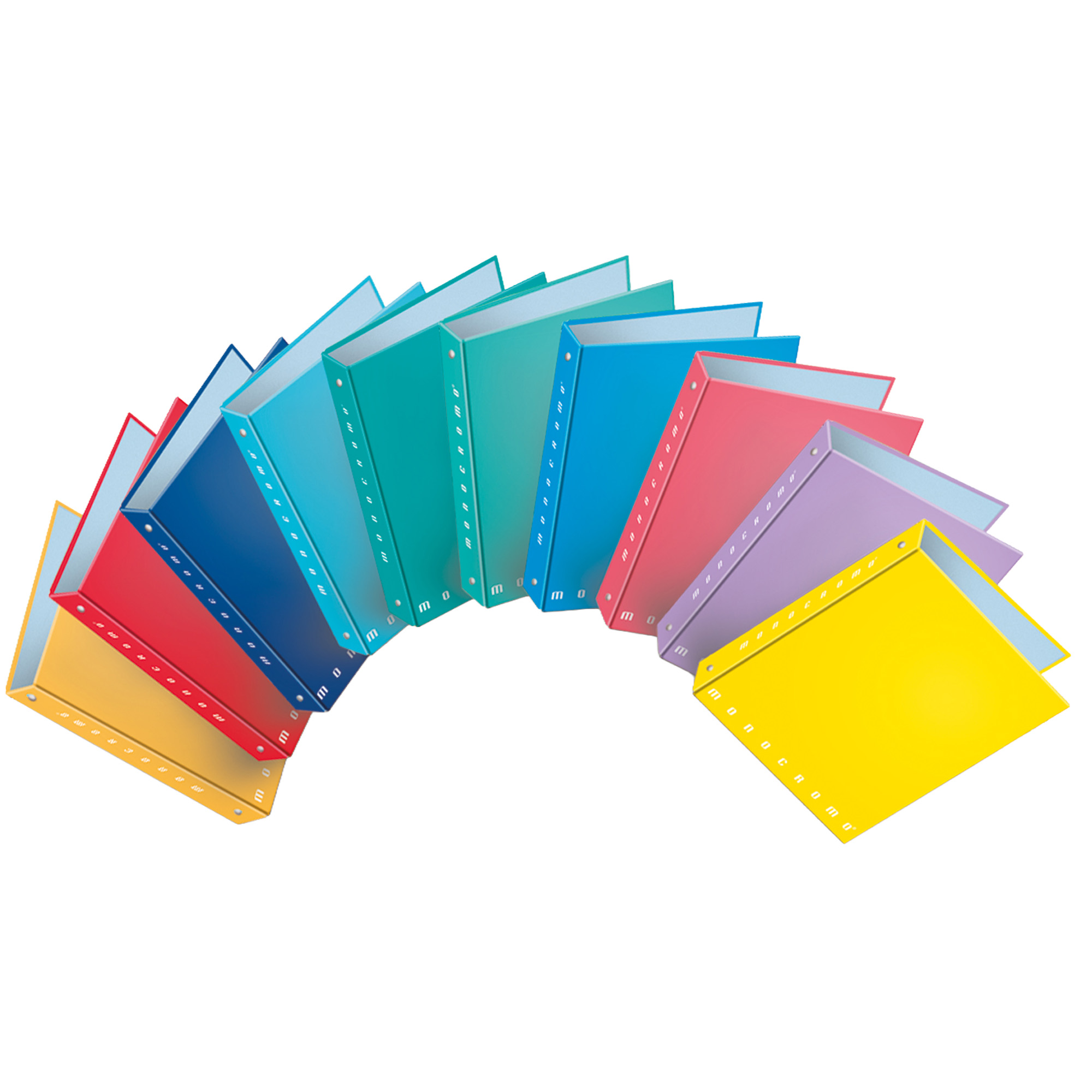 Raccoglitore Monocromo - A5 - 4 anelli tondi 25 mm - dorso 3 cm - colori assortiti - Pigna