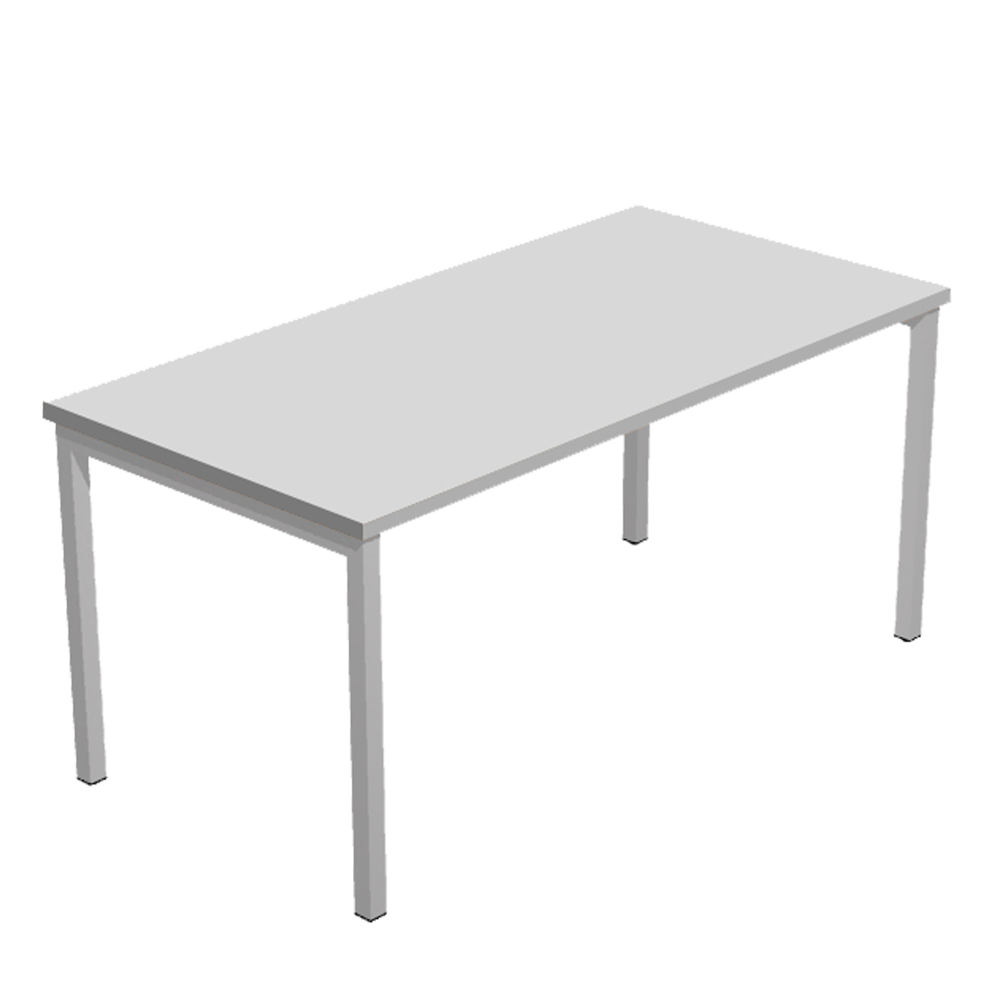 Scrivania Easy Plus - lineare - 160 x 80 x 72,5 cm - grigio