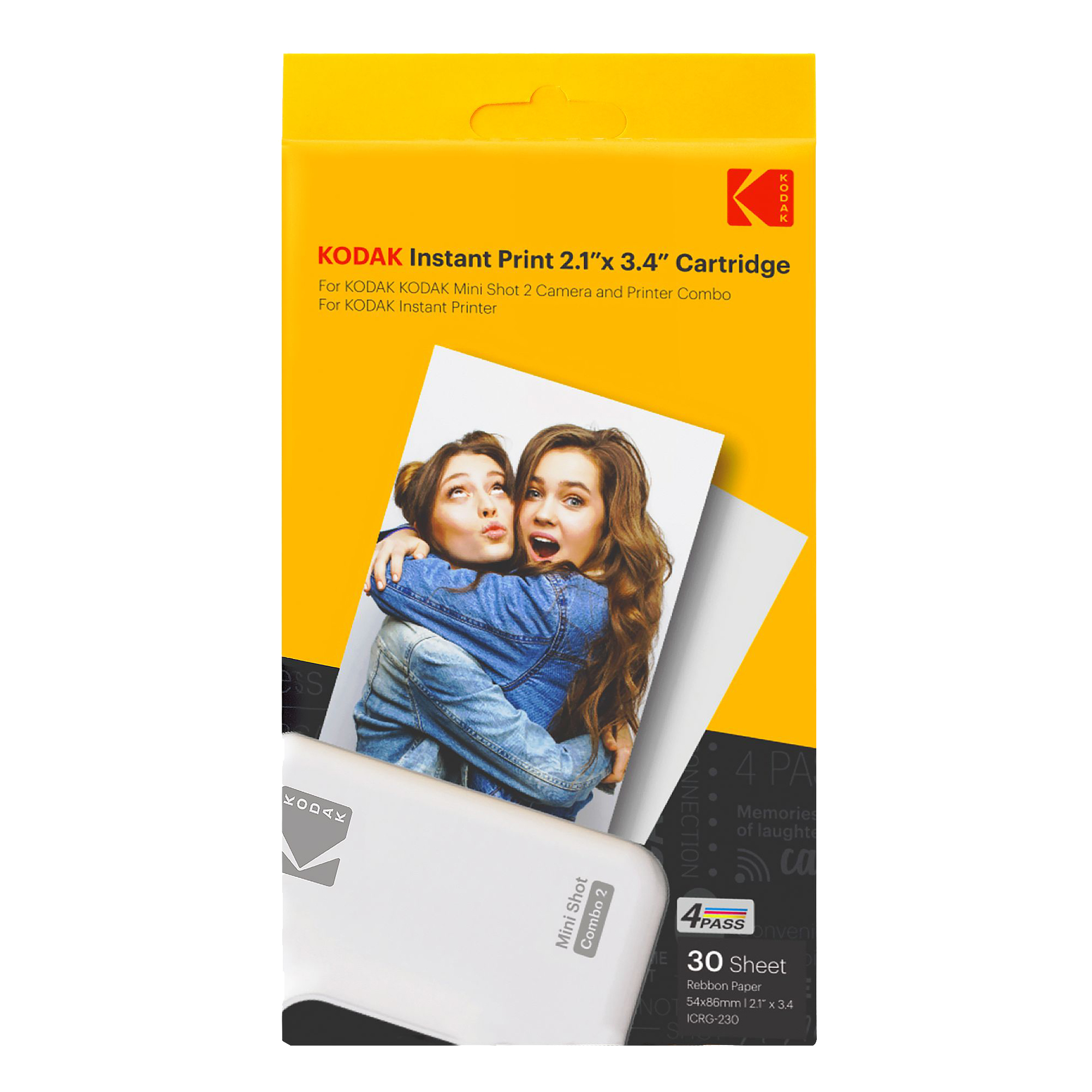 Carta - per Mini Shot 2 Retro -  2.1 X 3.4 - 30Pz - Kodak