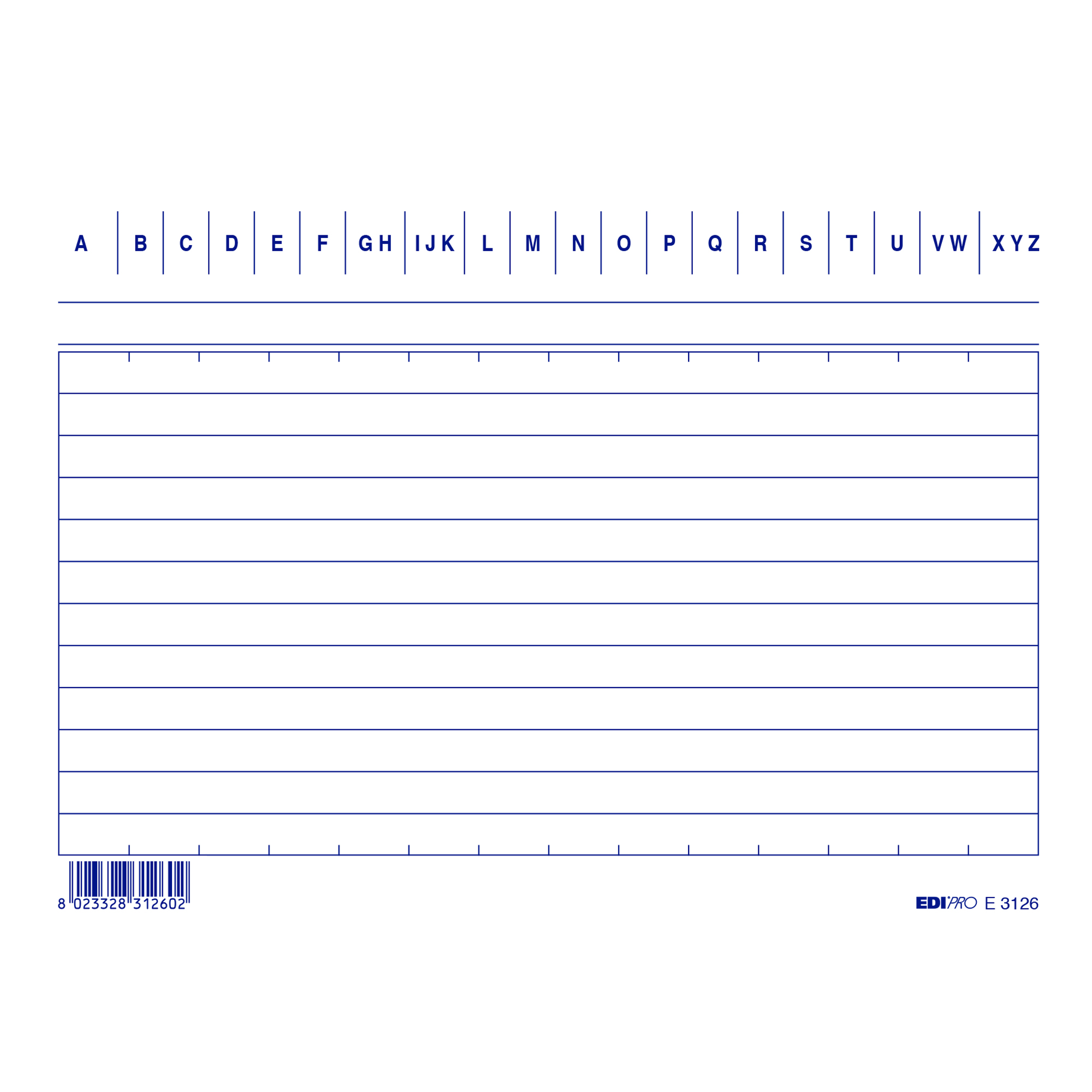 Schede in cartoncino rigate - 15x10,5 cm orizzontale - Edipro - conf. 100 pezzi
