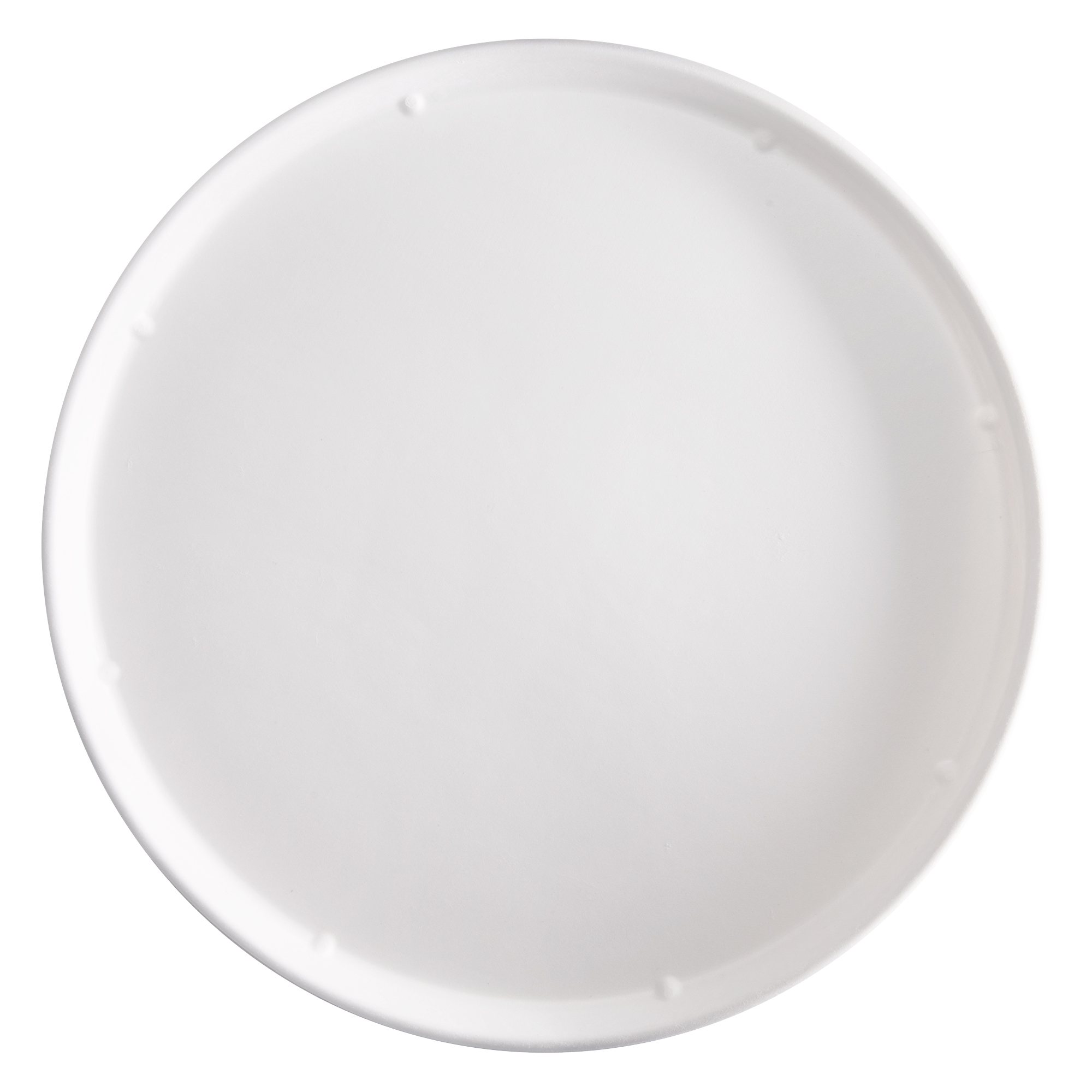 Piatto piano monouso - per pizza - rotondo - diametro 32,5 cm - canna da zucchero - bianco - Signor Bio - conf. 50 pezzi