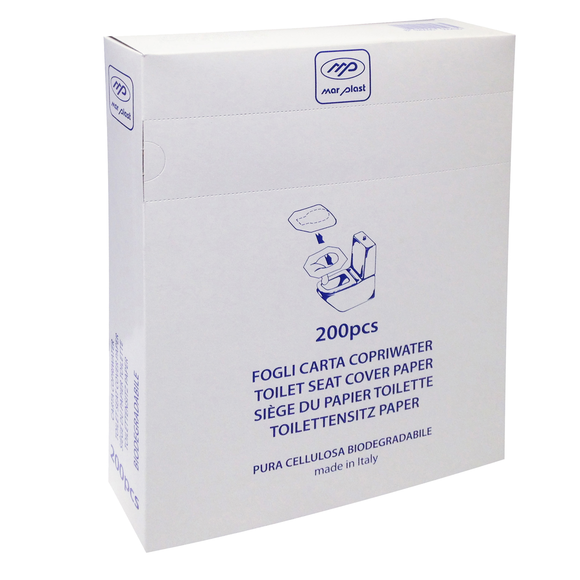 Copriwater rettangolare - in carta - 42 x 37,5 cm - Mar Plast - conf. 200 pezzi