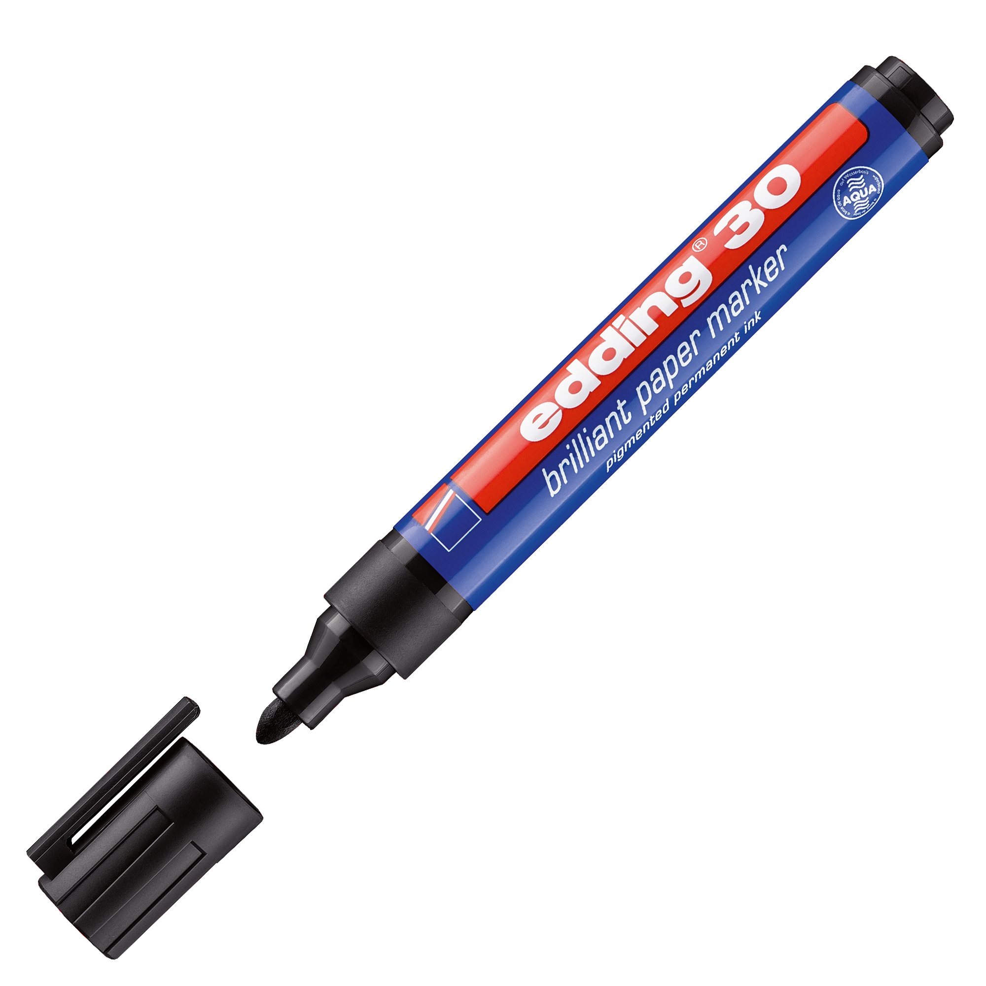 Marcatore permanente 30 - punta tonda - da 1,5 a 3 mm  - nero - Edding