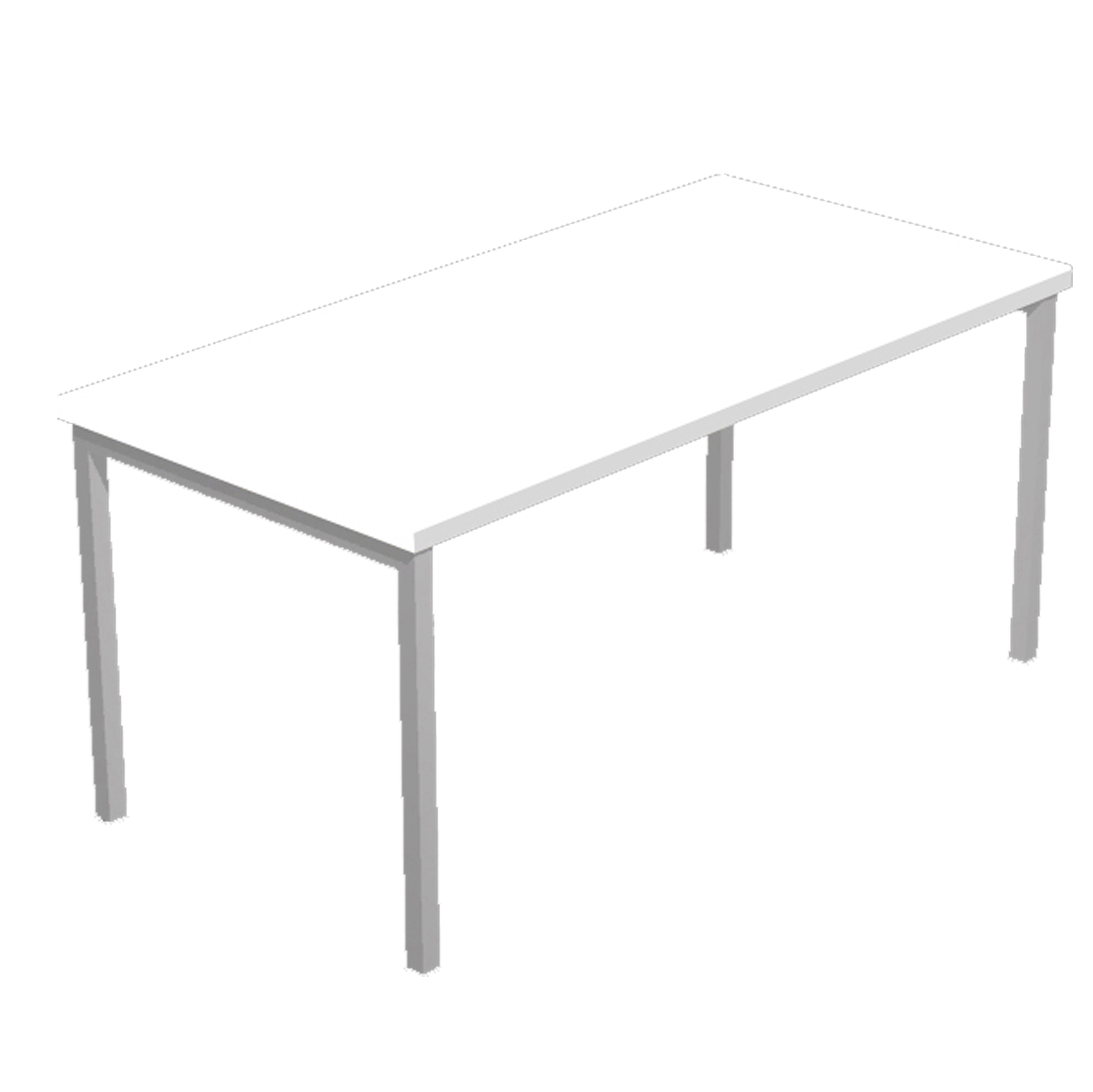 Scrivania Easy Plus - lineare - 140 x 80 x 72,5 cm - grigio