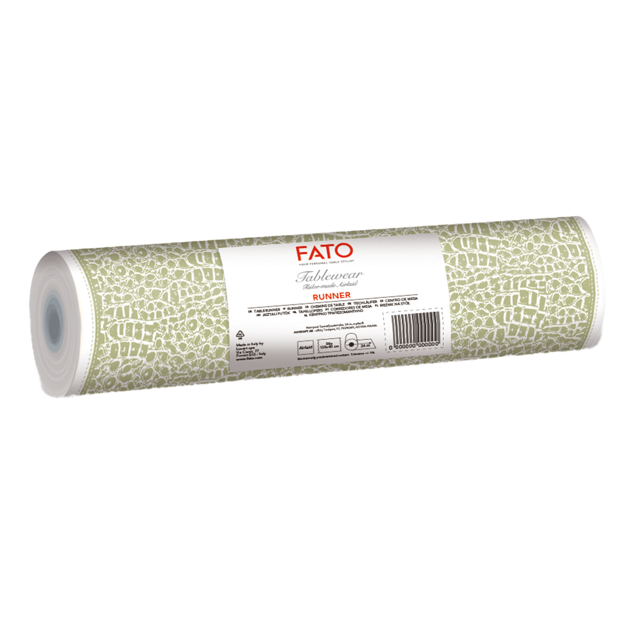 Runner linea AirLaid - 0,40 x 24 mt - Croc Skin salvia - Fato