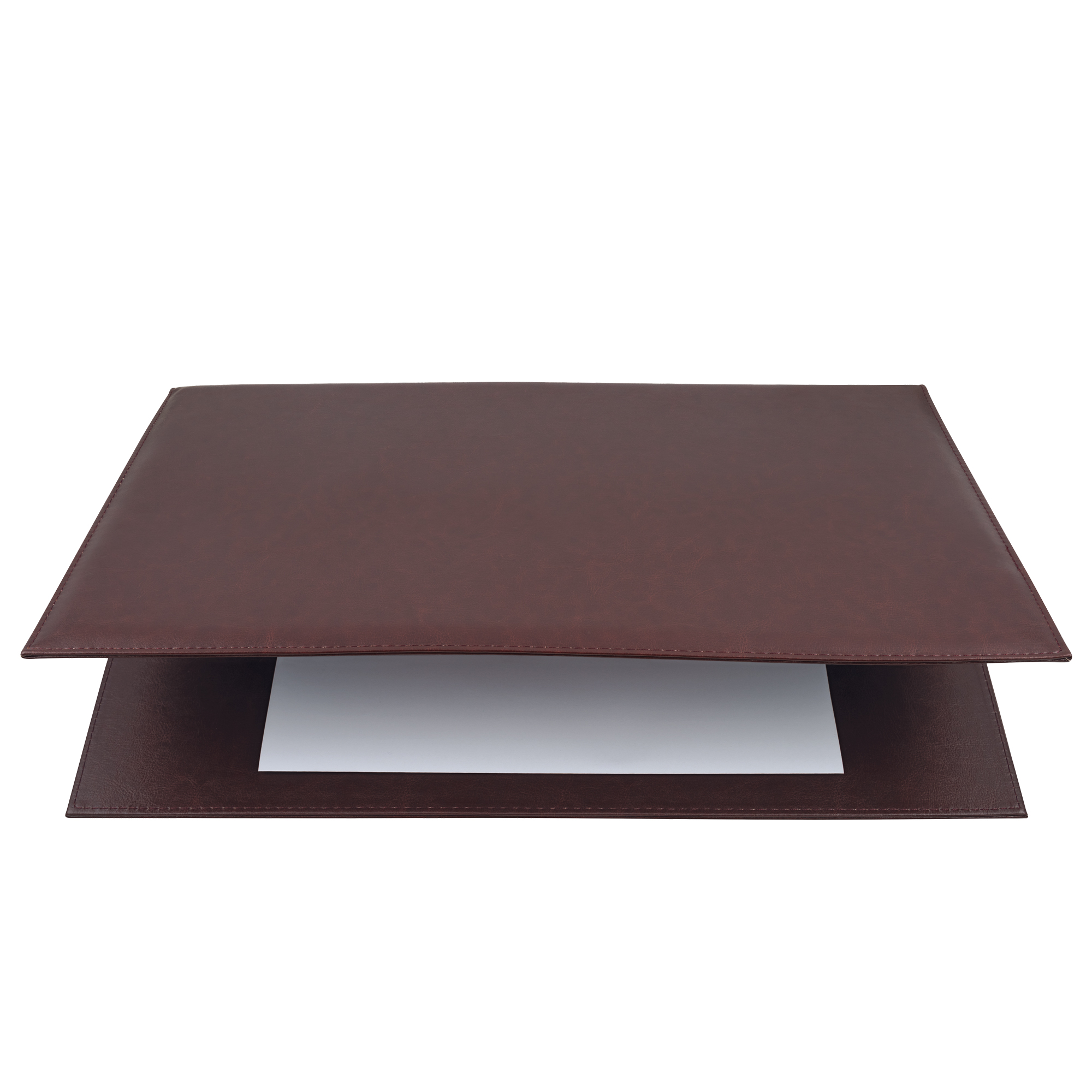 Sottomani doppio in similpelle - marrone scuro - 48 x 32cm - City Time