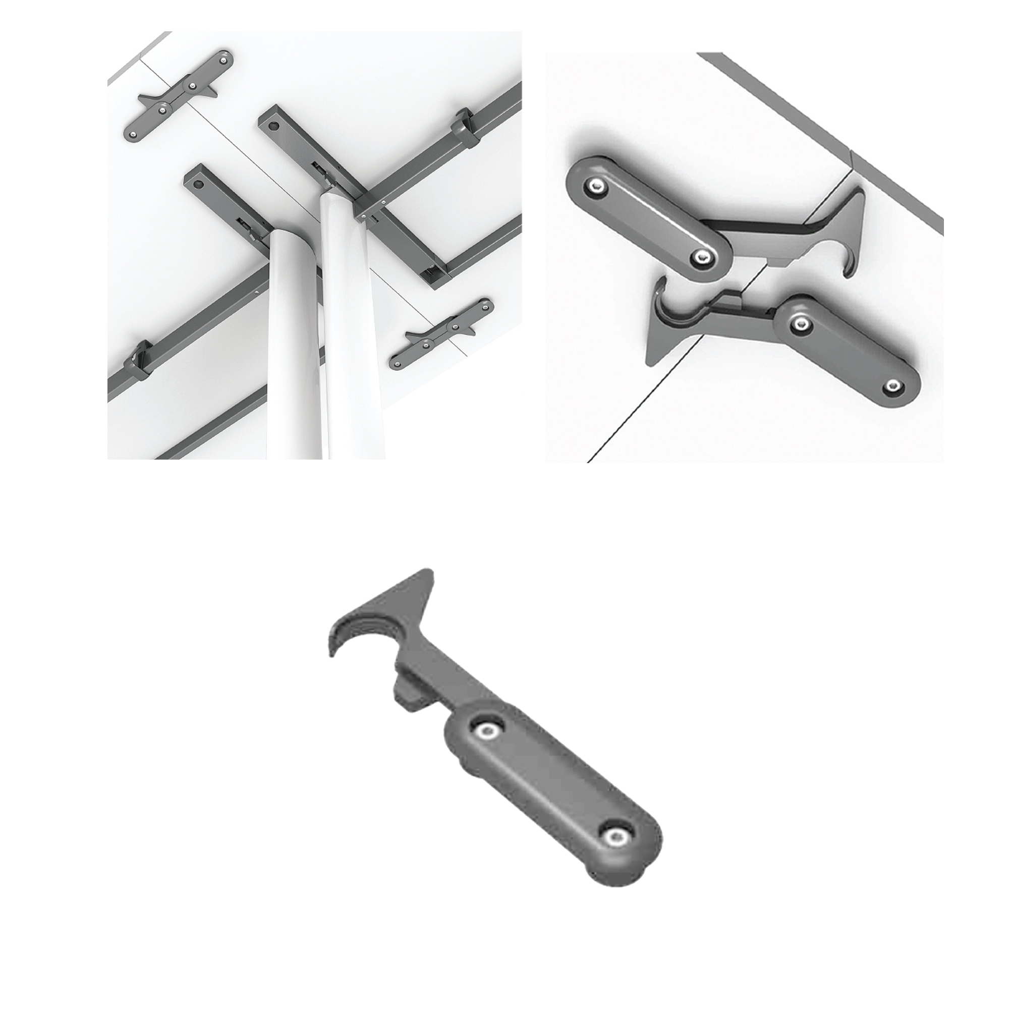 Ganci di collegamento per tavoli Taxi - nero - kit 4 pezzi