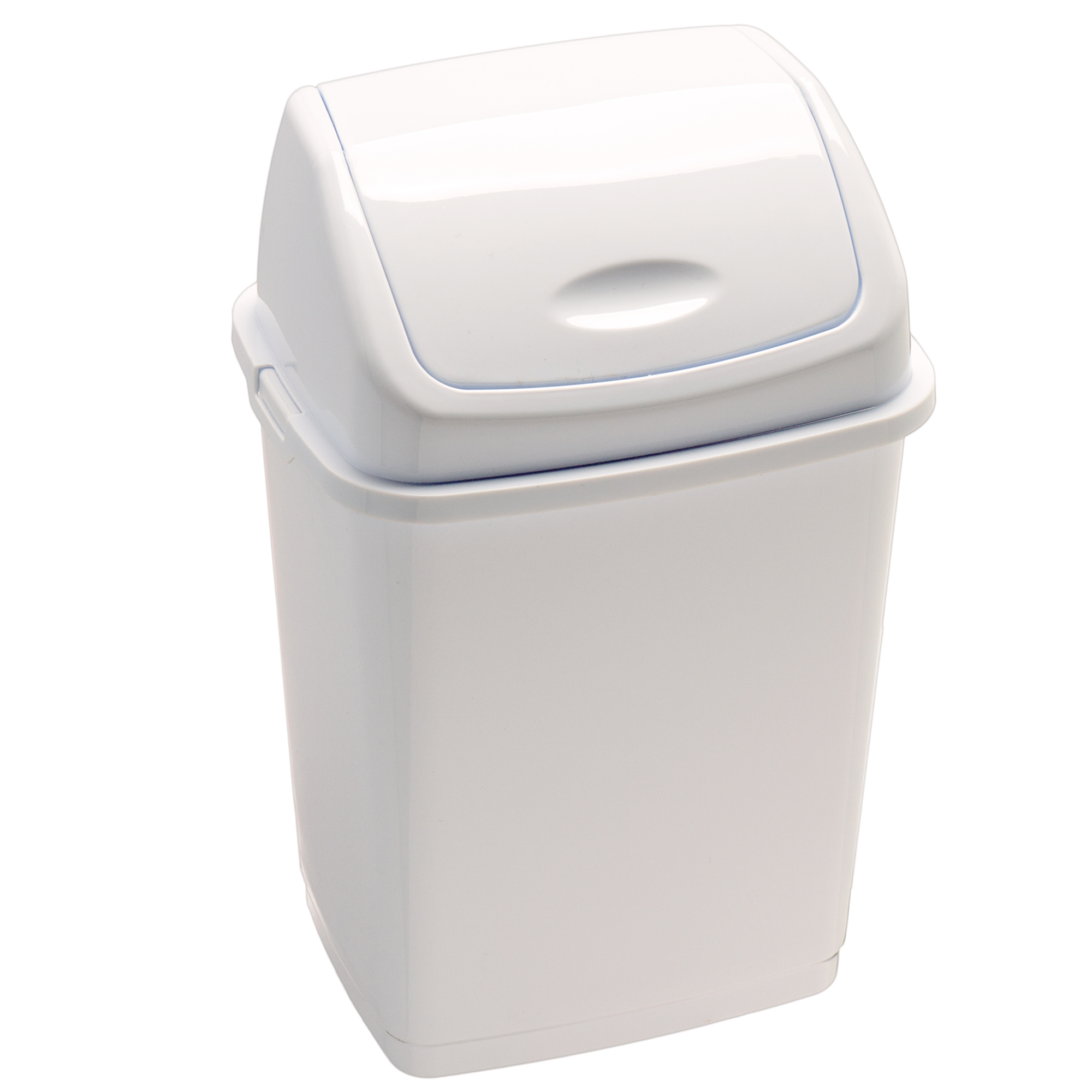 Pattumiera con coperchio basculante Rif Basic - 29x23x45 cm - 18 L - bianco - Medial