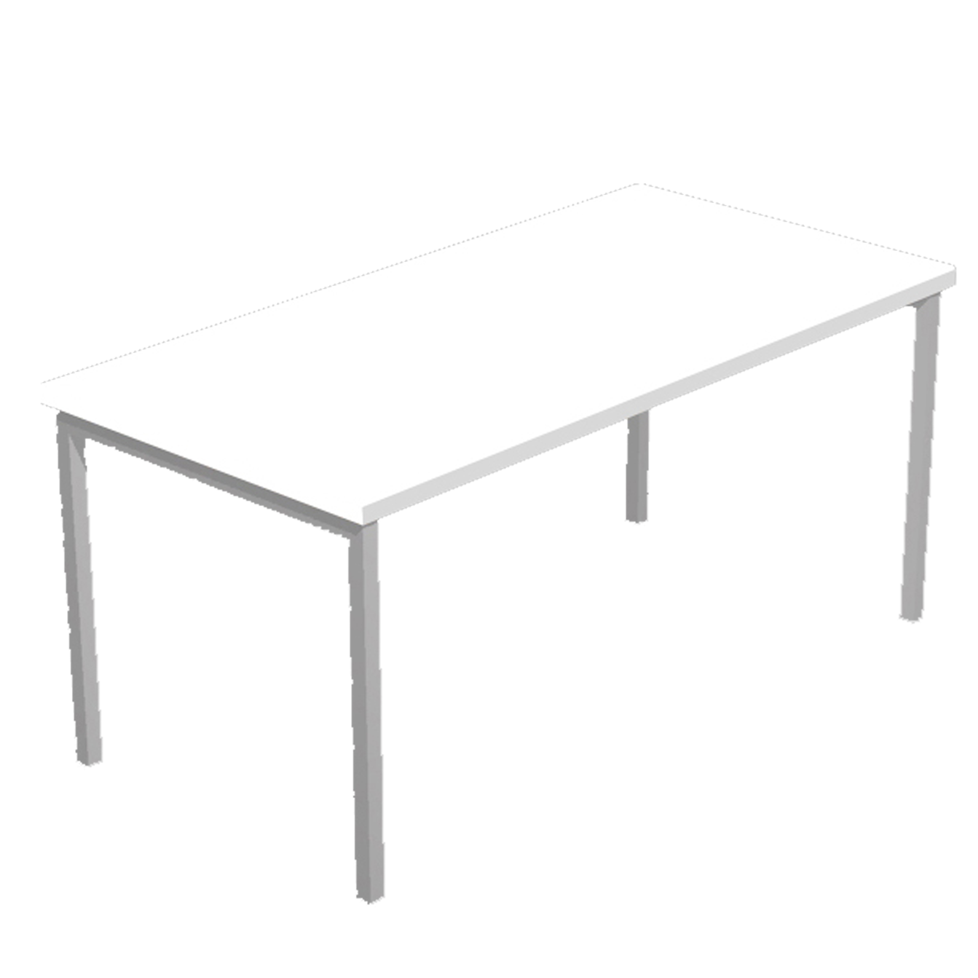 Scrivania Easy Plus - lineare - 180 x 80 x 72,5 cm - bianco