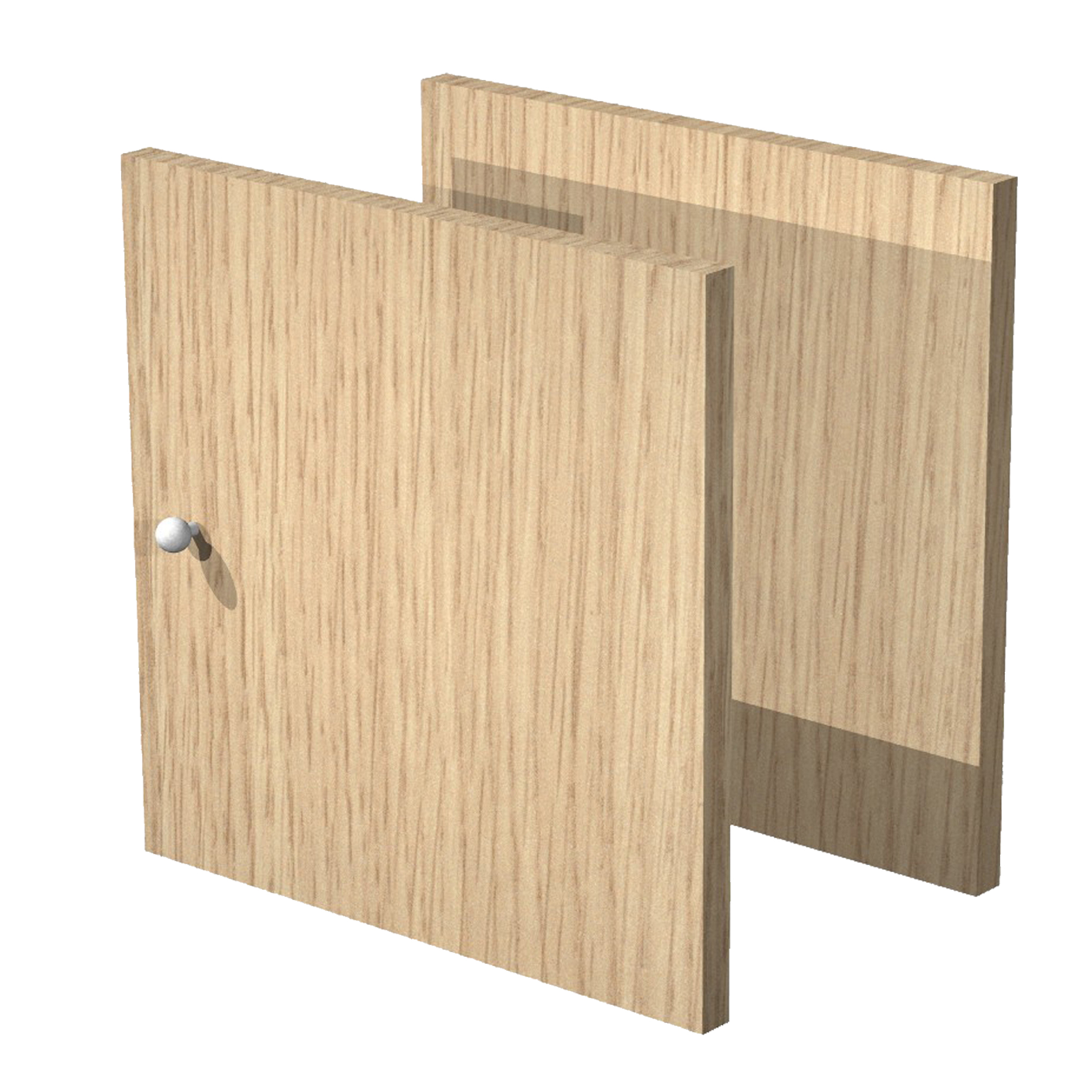 Coppia antine per libreria Rainbow - 32,2x32,1 cm - rovere