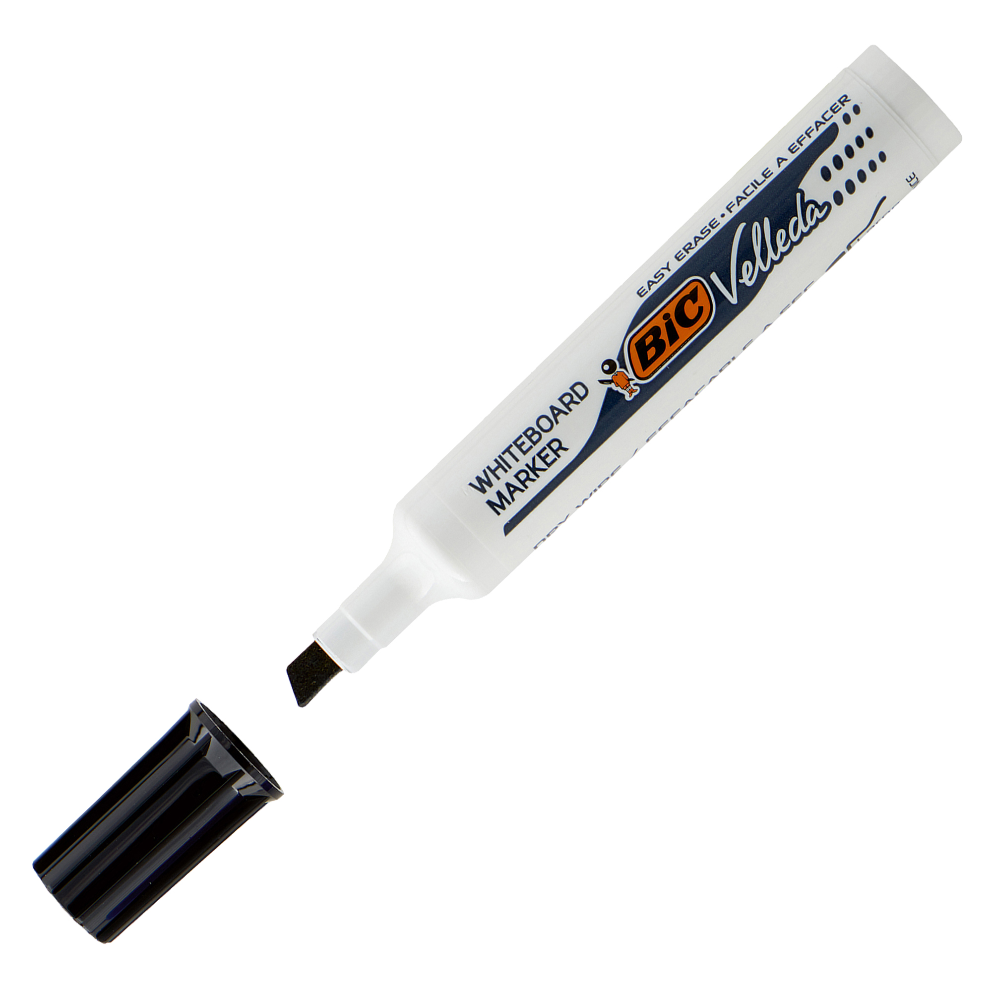Pennarello Whiteboard Marker Velleda 1791 - punta a scalpello da 3,3mm a 4,6mm - nero - Bic