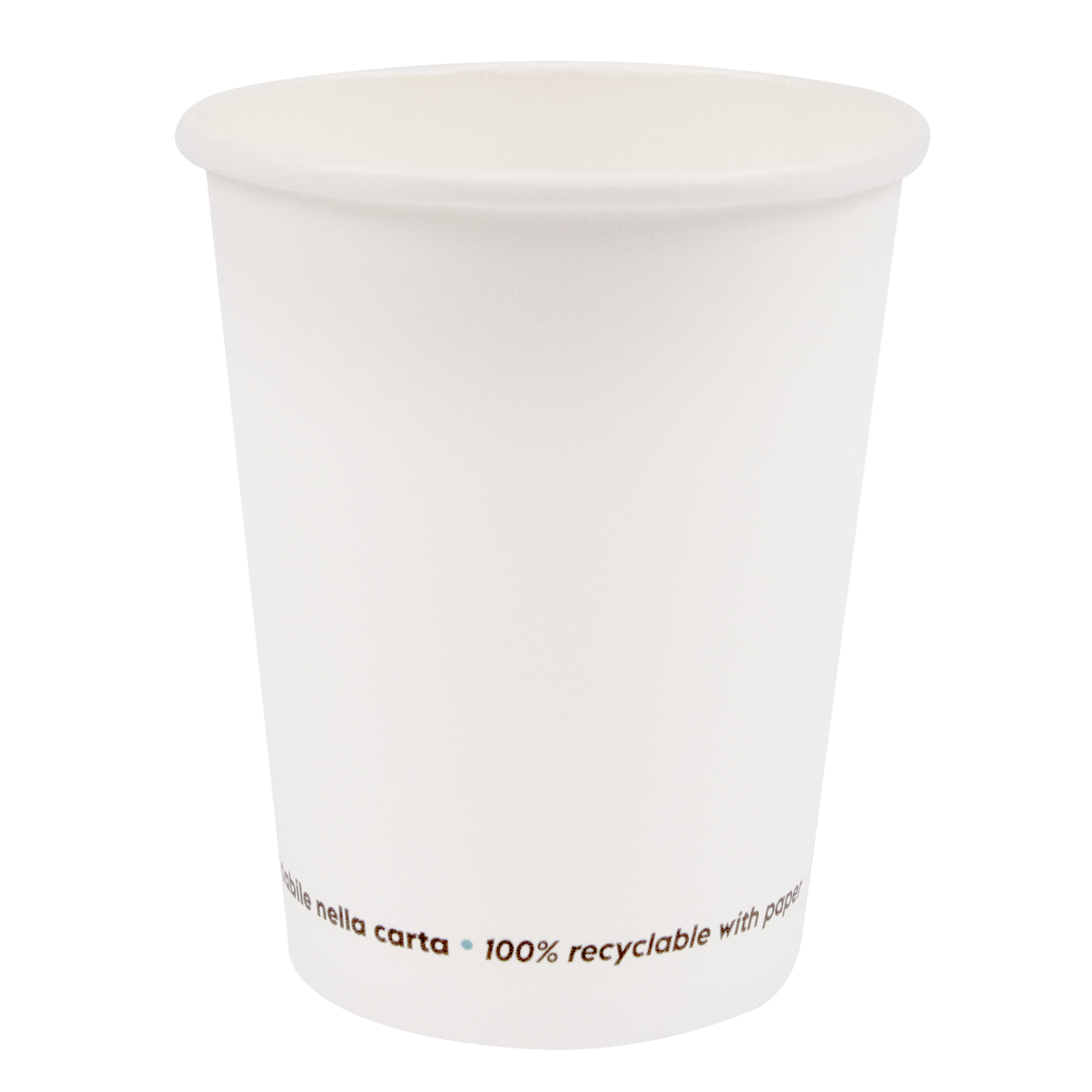 Bicchiere in carta - 250 ml - bianco - Signor Bio - conf. 50 pezzi