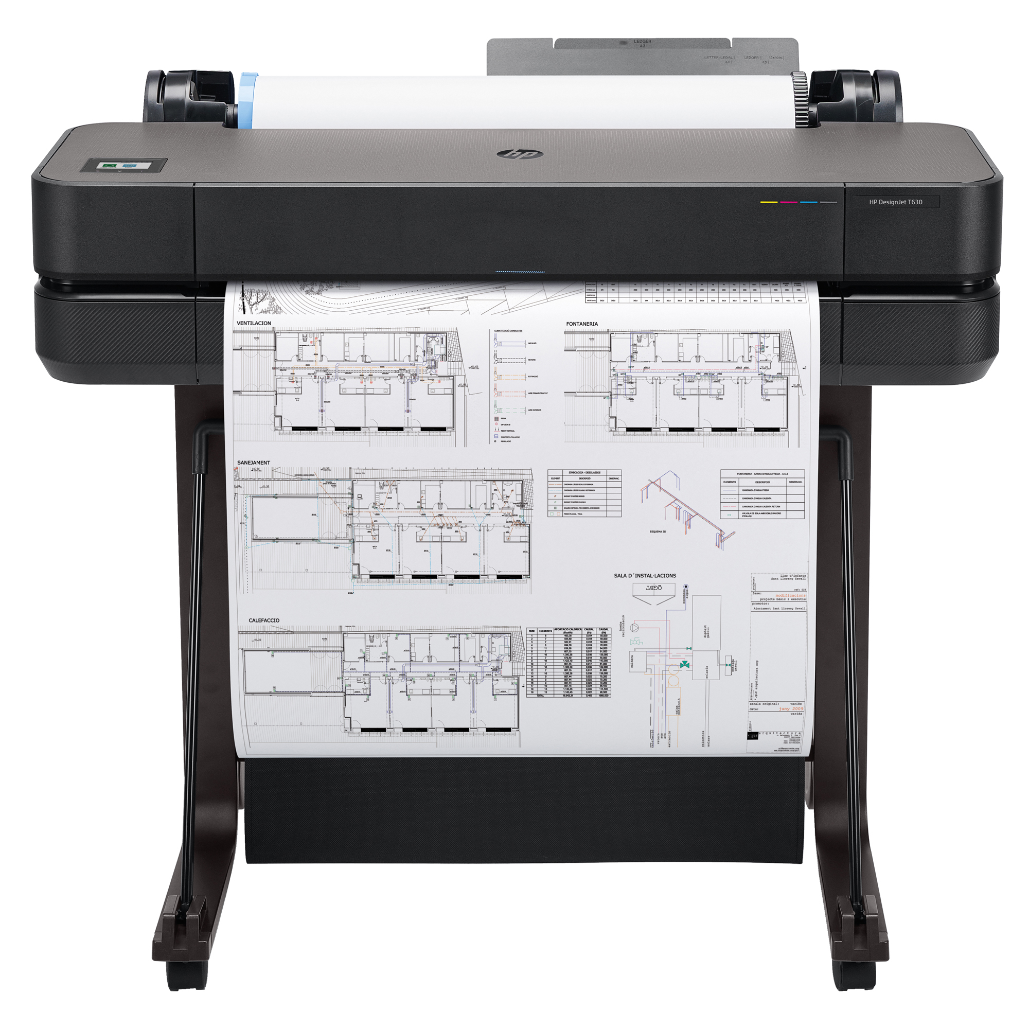 HP - Plotter - Designjet T630 24" A1 stand  incluso - 1 anno di garanzia