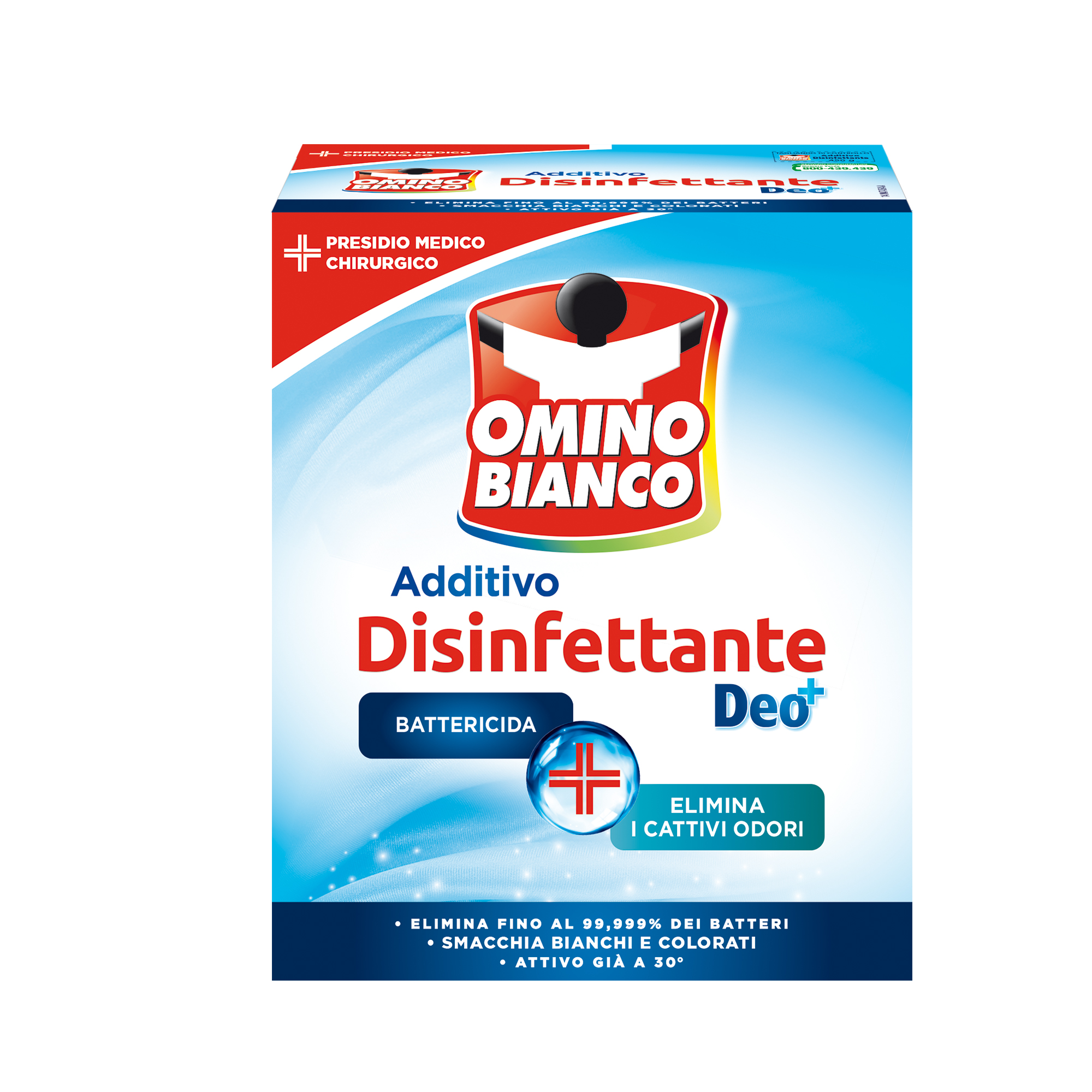 Additivo Omino Bianco disinfettante per tessuti - 450 gr - Omino Bianco