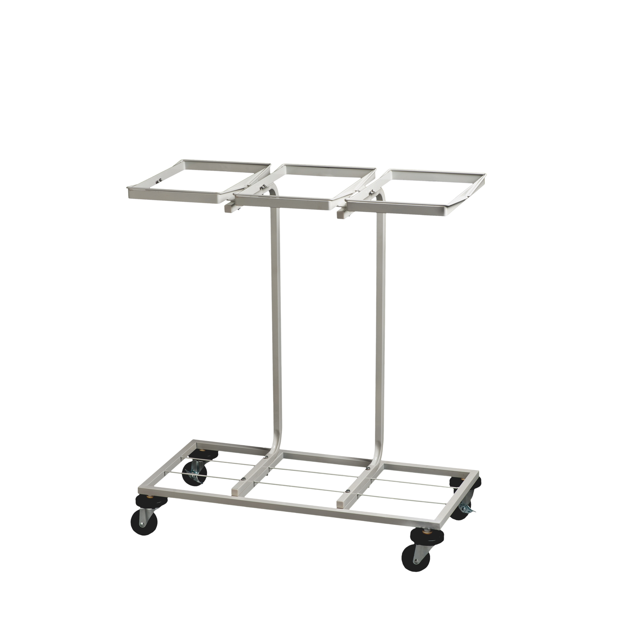 Carrello mobile Triflux - 83,3x36x90 cm - con ruote - 3 portasacco da 100 L ciascuno - acciaio - Medial