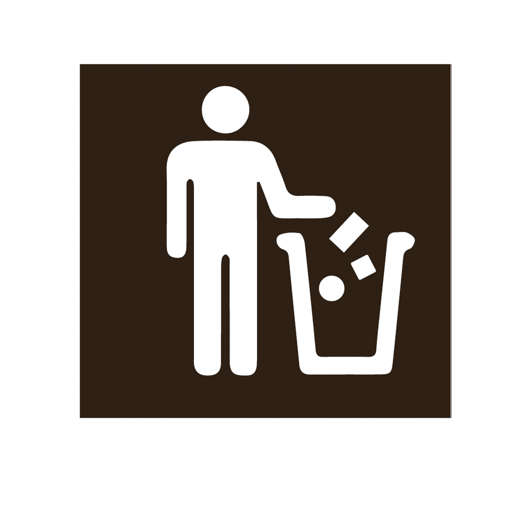 Etichetta adesiva raccolta differenziata - con icona "GENERICO" - 120 x 130 mm - vinile - bianco opaco - Medial