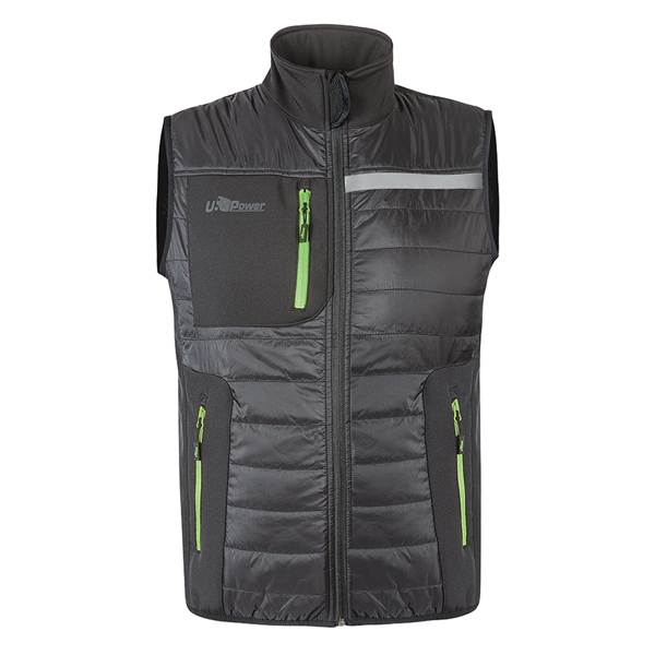 Gilet Wall - taglia XXL - PL - grigio/verde - U-Power