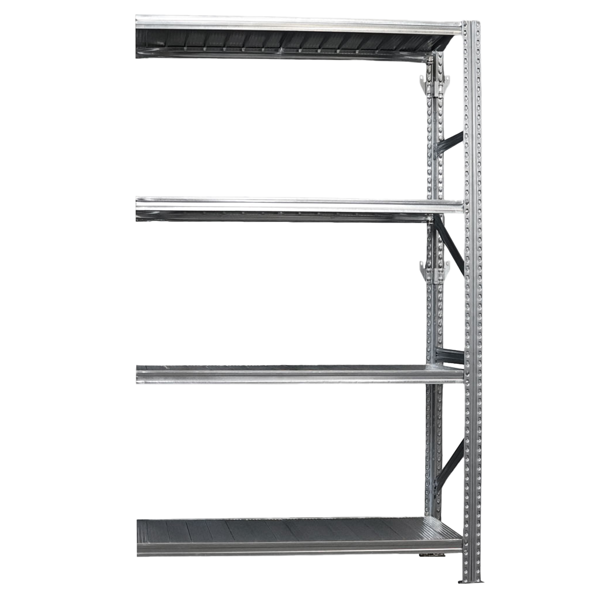 Kit scaffale industriale - modulo estensione - 4 ripiani - 120 x 50 x 200 cm - acciaio - Tecnotelai