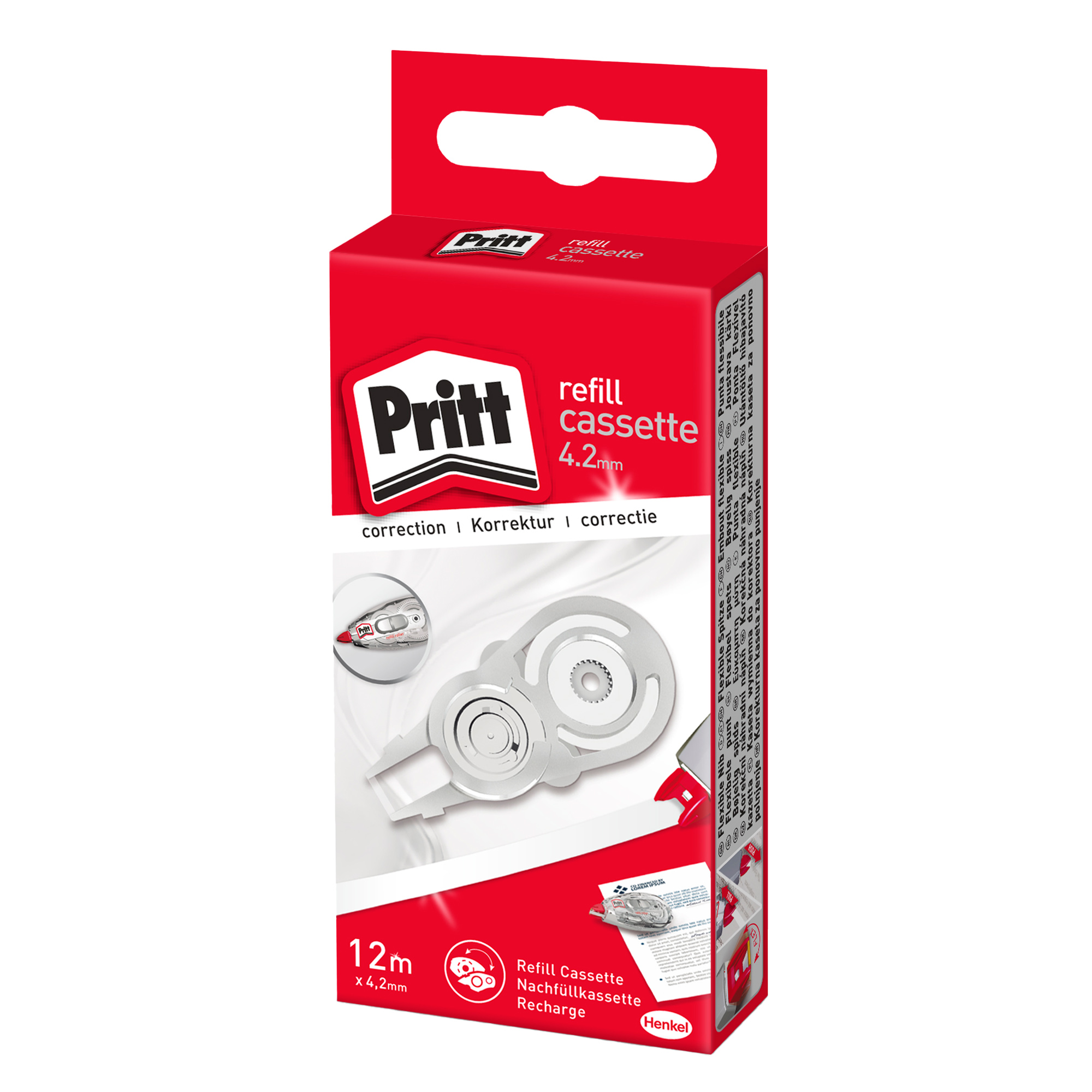 Refill correttore a nastro - 4,2 mm x 12 mt - Roller - Pritt