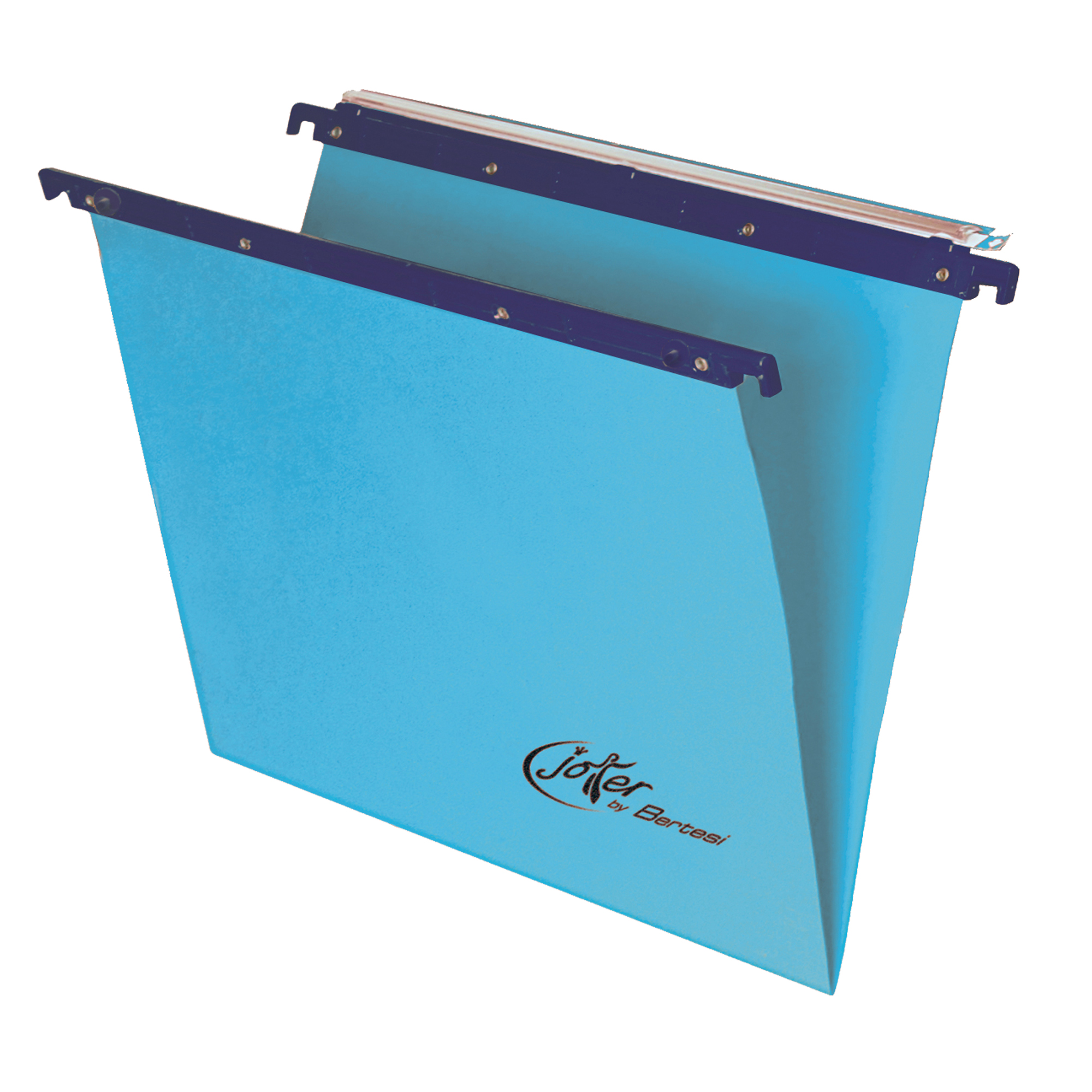 Cartella sospesa Joker - cassetto - interasse 33 cm - fondo V - 31,3 x 25 cm - blu - Bertesi