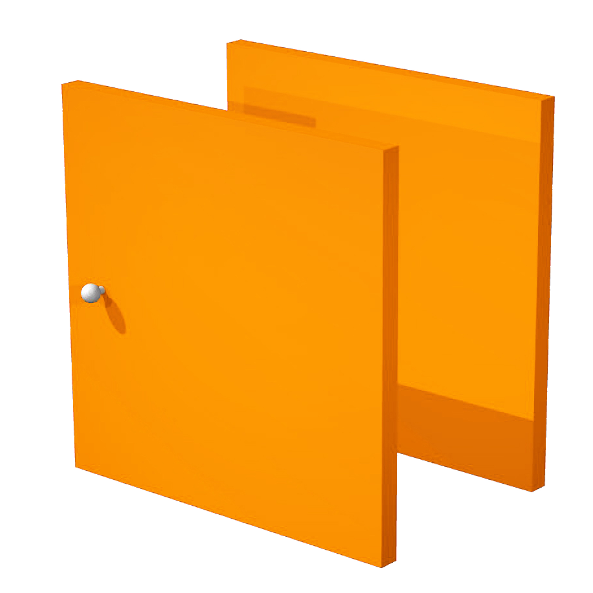 Coppia ante Rainbow - 32,2x32,1 cm - per libreria - arancione