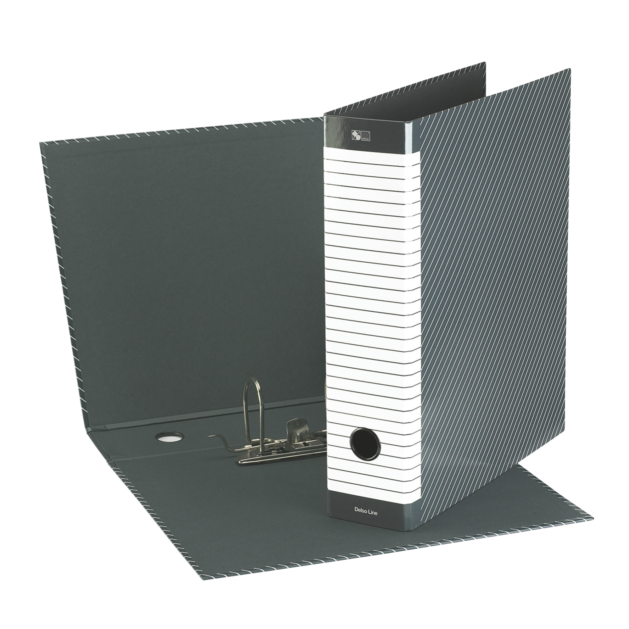 Registratore Delso Line G13 - dorso 8 cm - commerciale 23 x 30 cm - grigio - Esselte