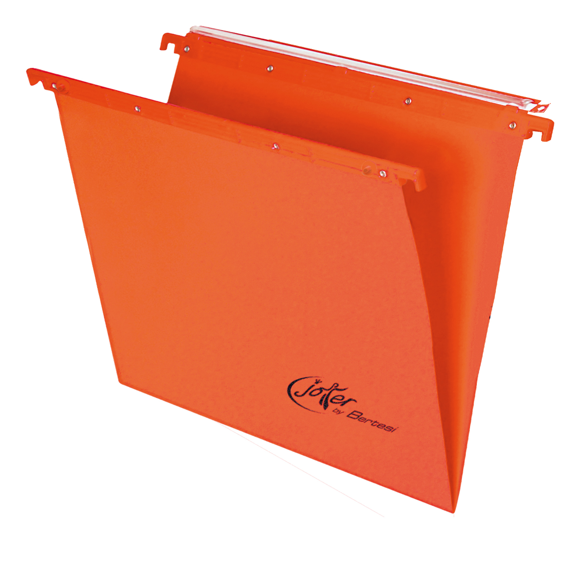 Cartella sospesa Joker - cassetto - interasse 39 cm - fondo V - 37 x 25 cm - arancio - Bertesi