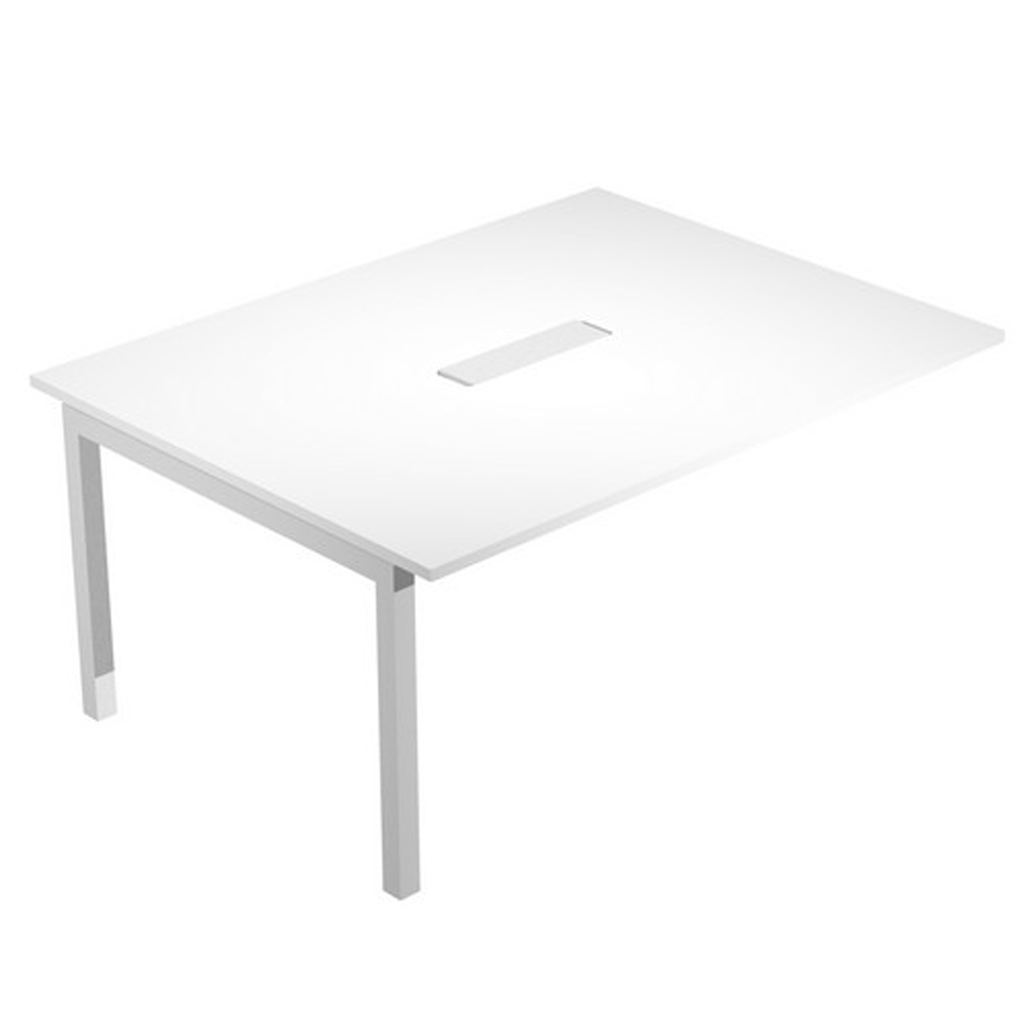 Modulo aggiuntivo per tavolo riunioni Agorà - 6 posti - 160 x 120 x 72,5 cm - bianco