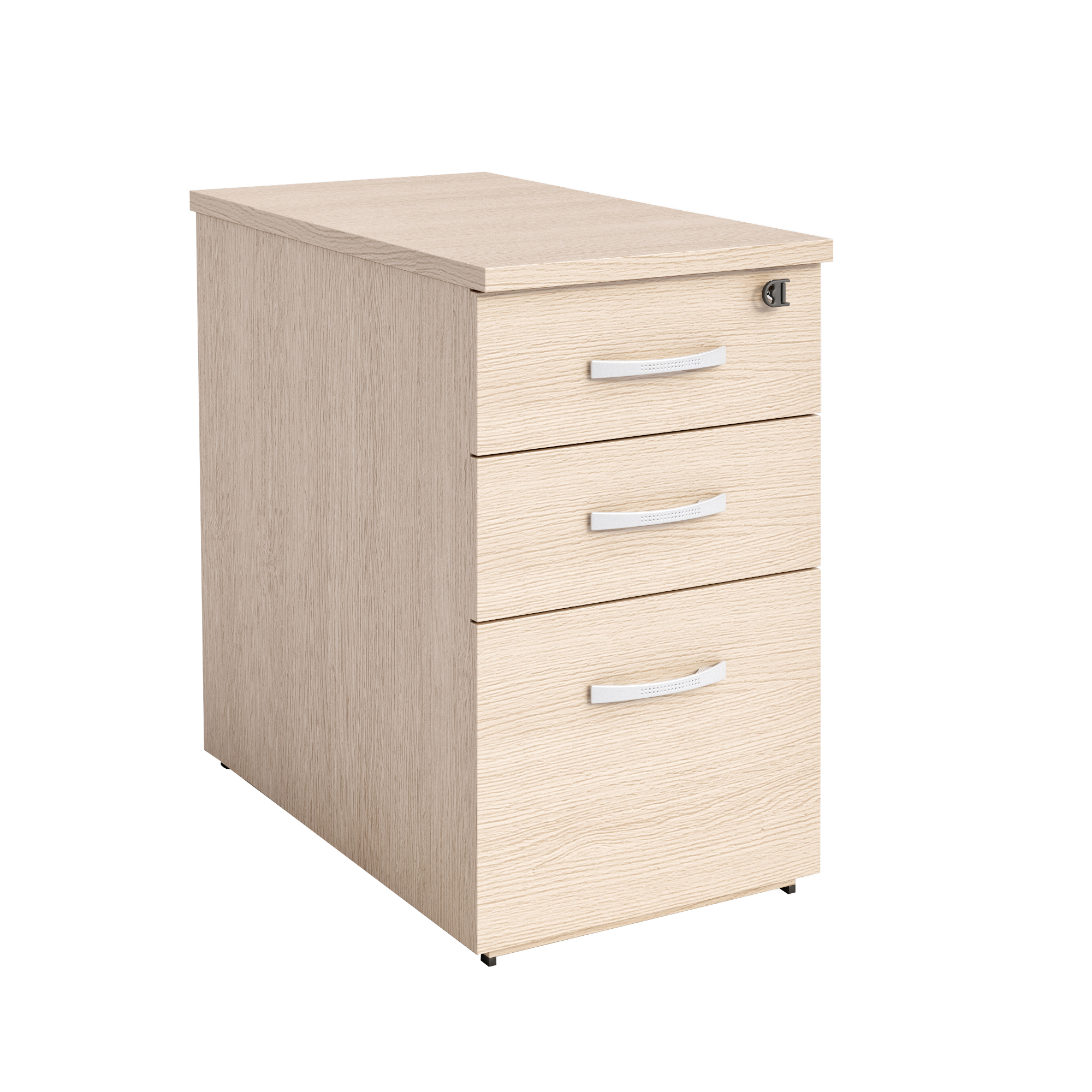 Cassettiera Agorà Direction - 3 cassetti - alta - 44 x 80 x 73 cm - rovere